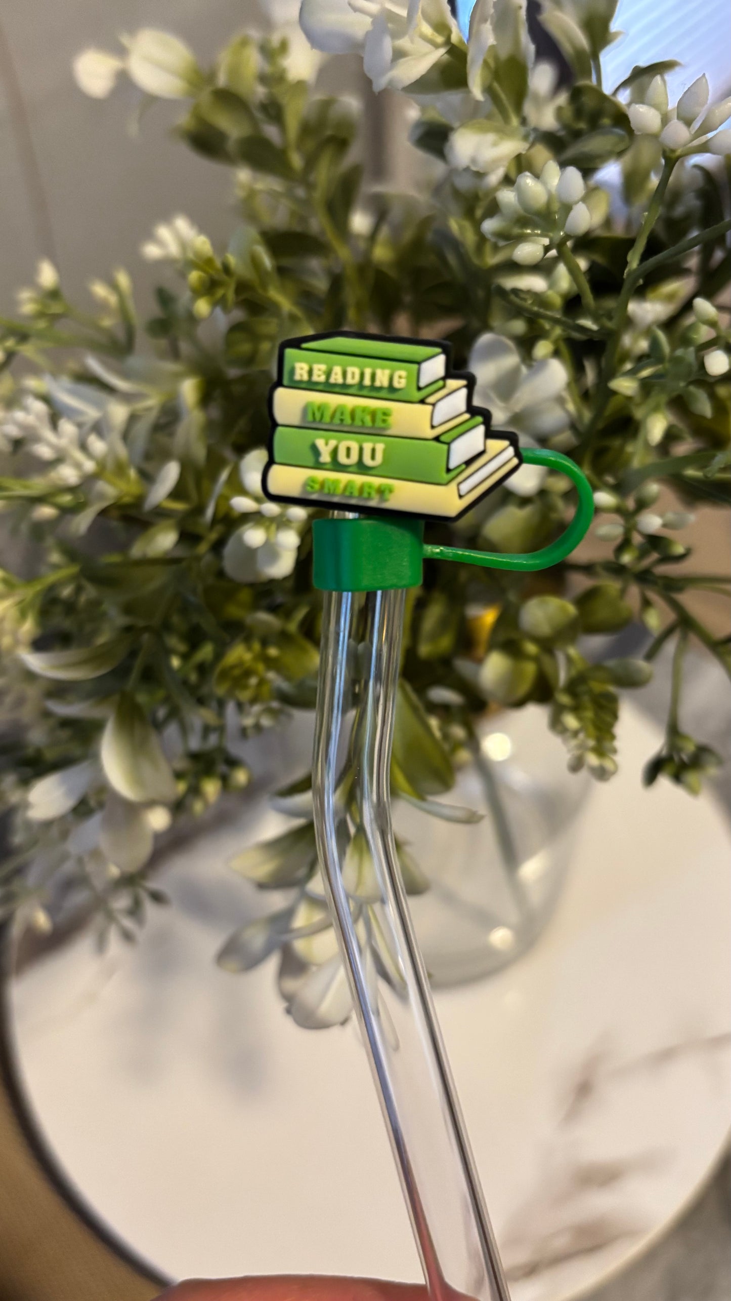 Book lover straw topper