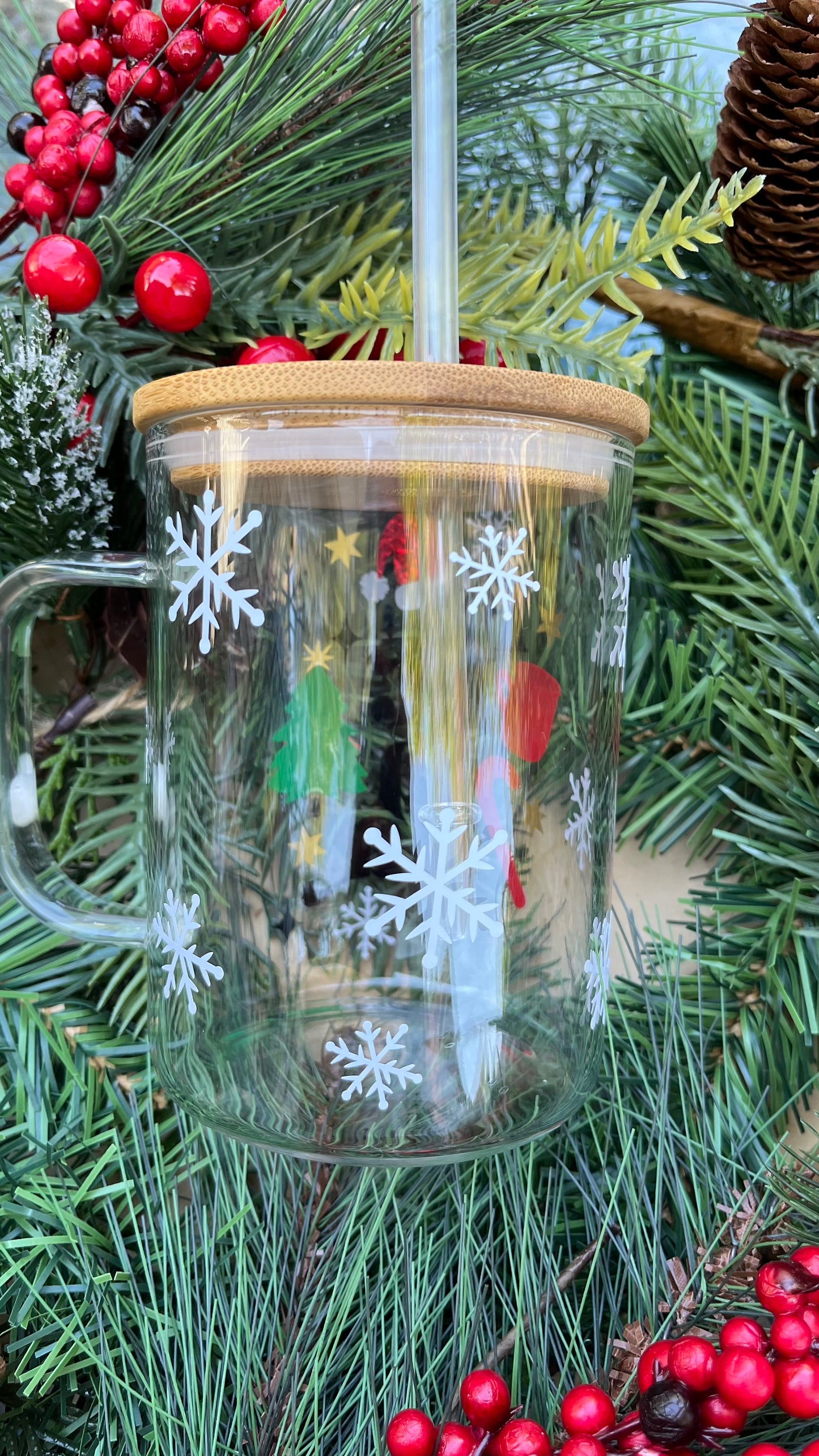 Fa la la la 16oz glass mug