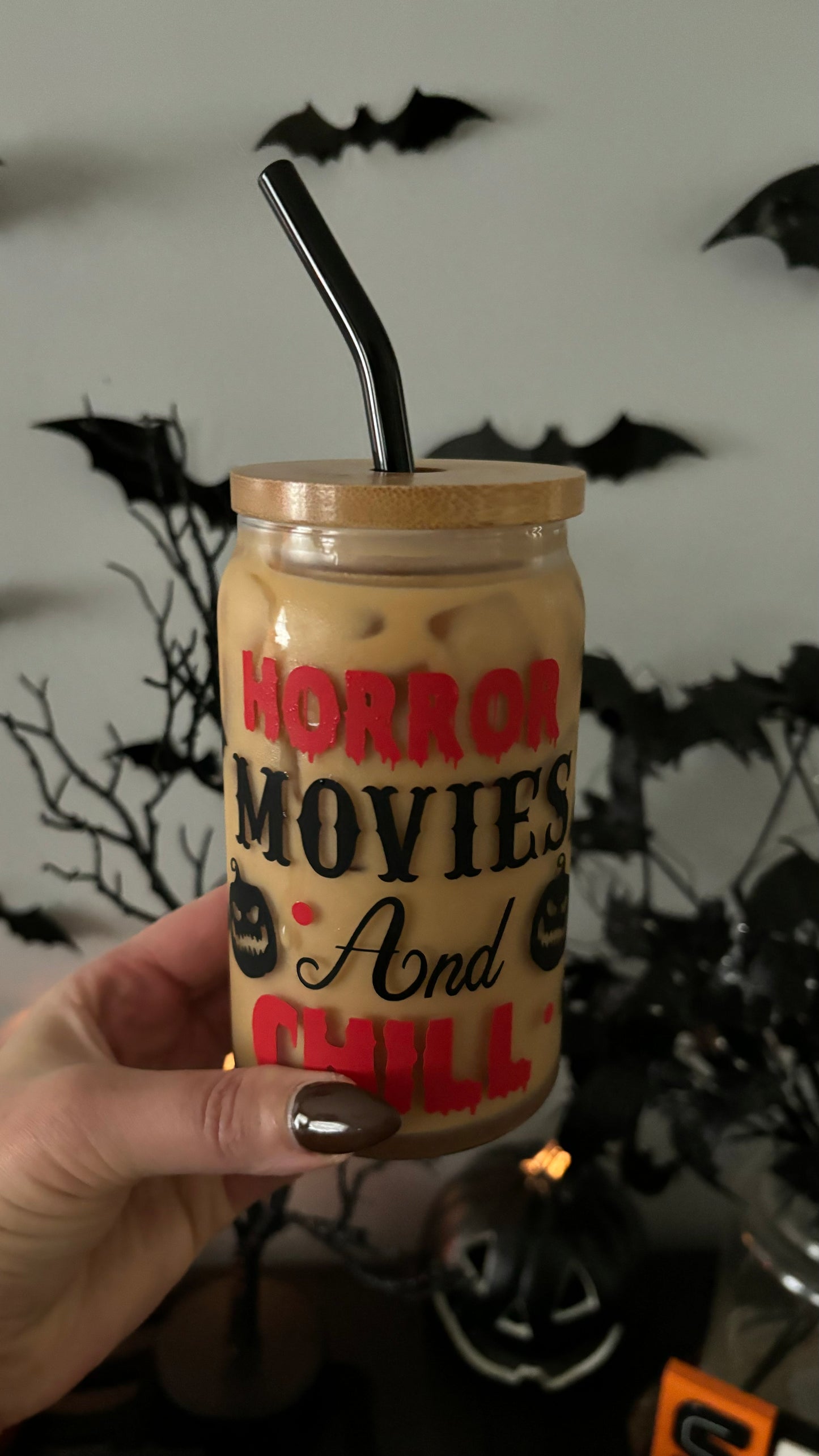 Horror movie glass cup