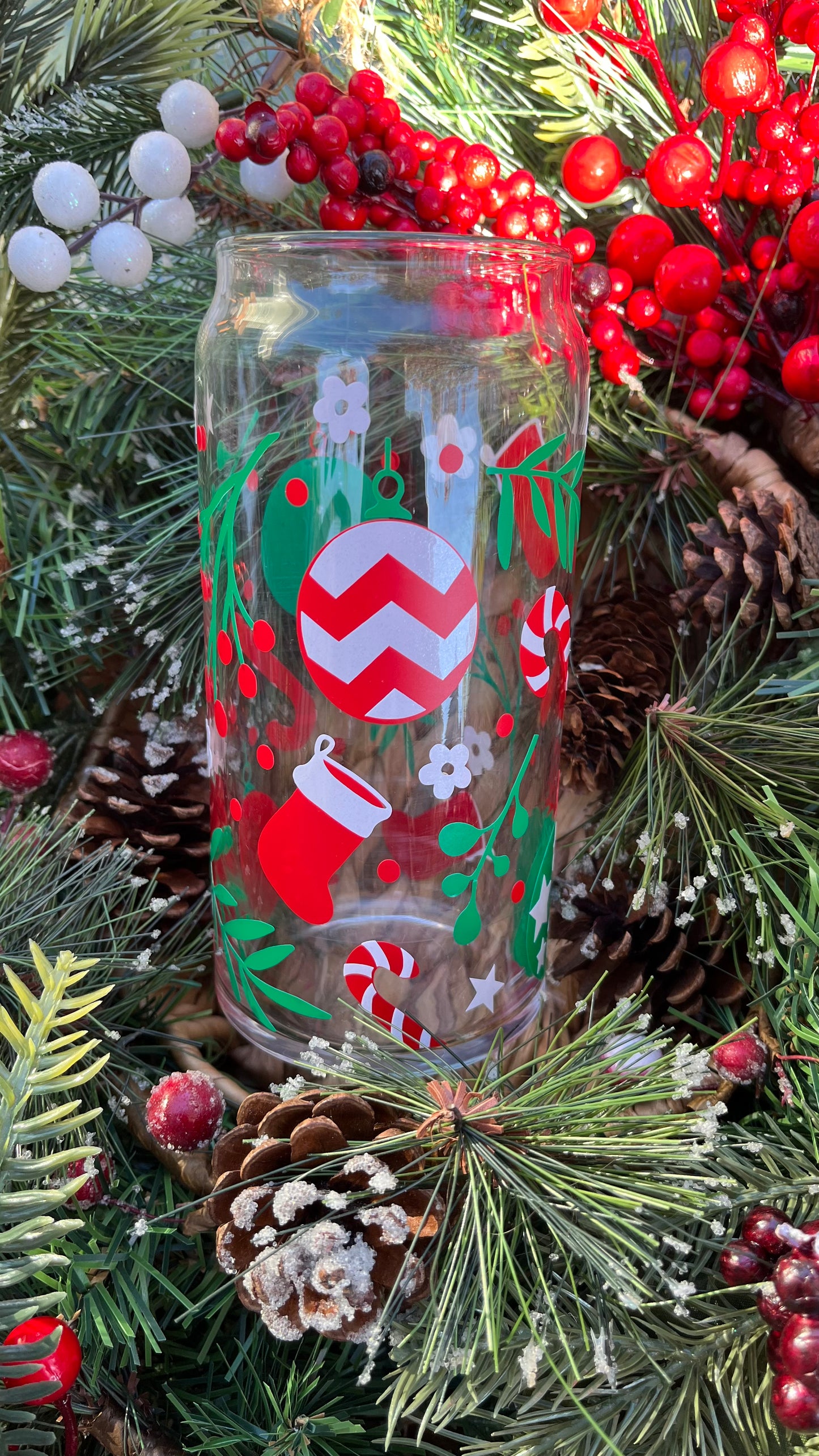 Festive Christmas glass