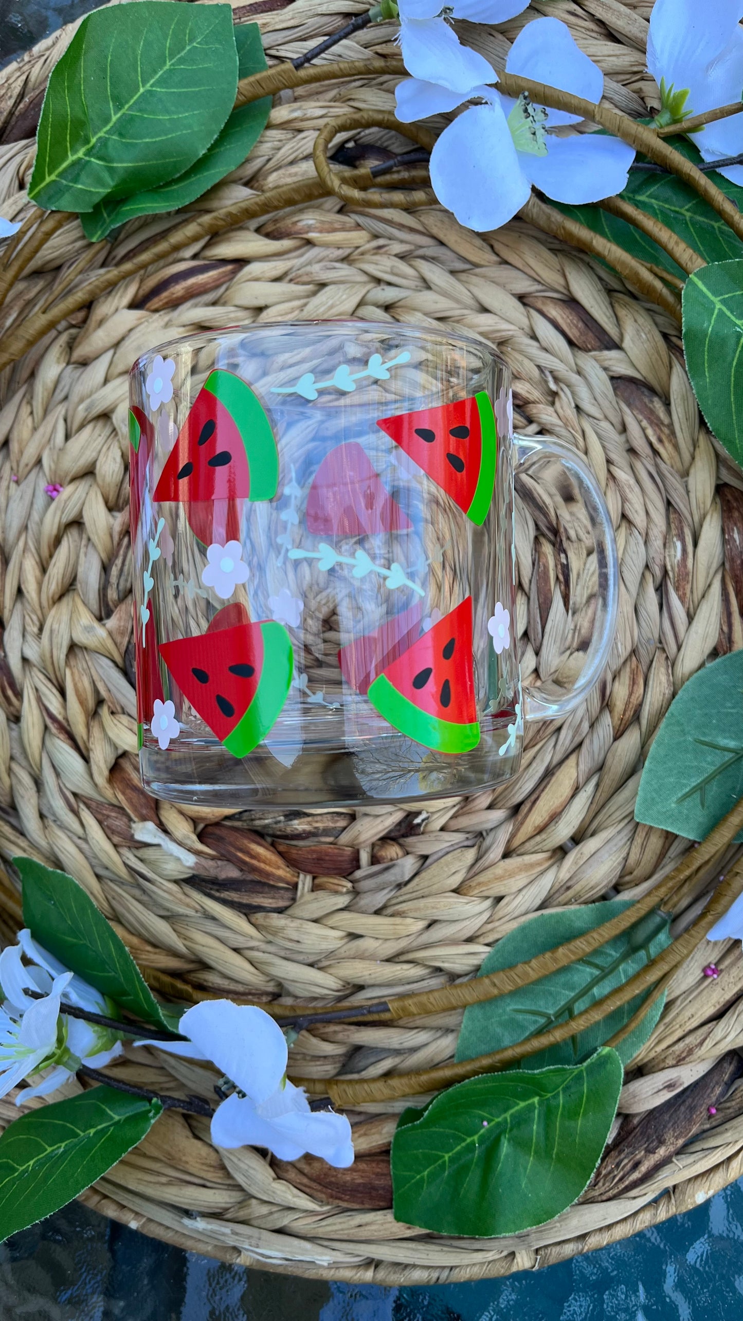 Watermelon glass mug