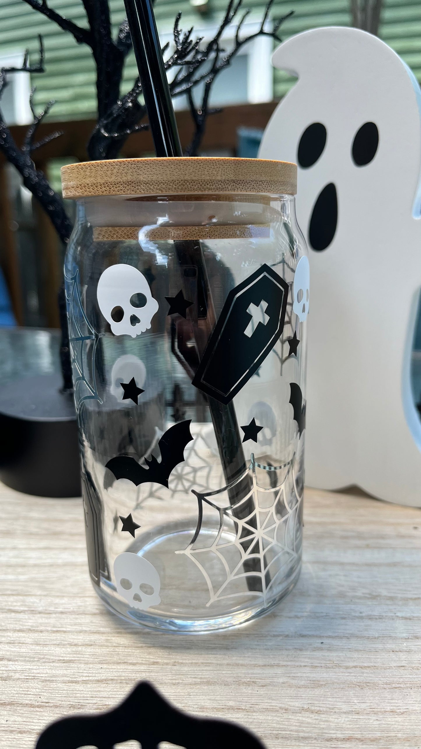 Halloween glass cup