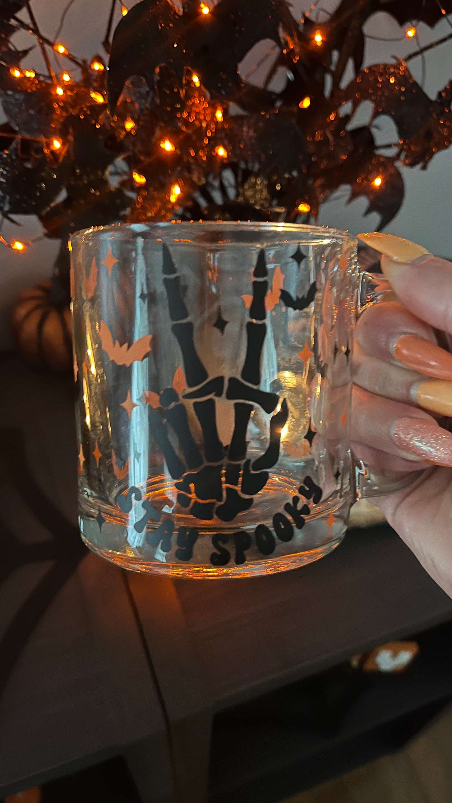 Stay spooky glass mug