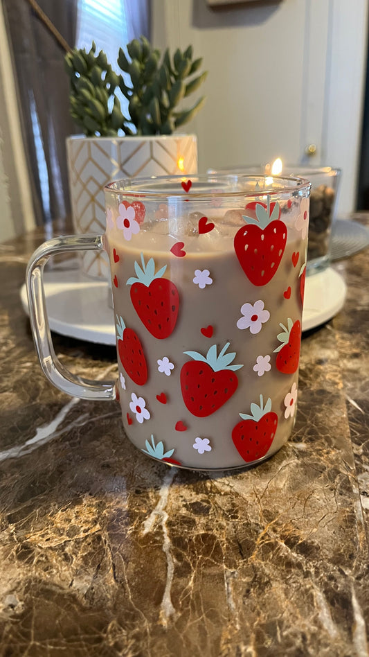 Strawberry hearts 15oz mug