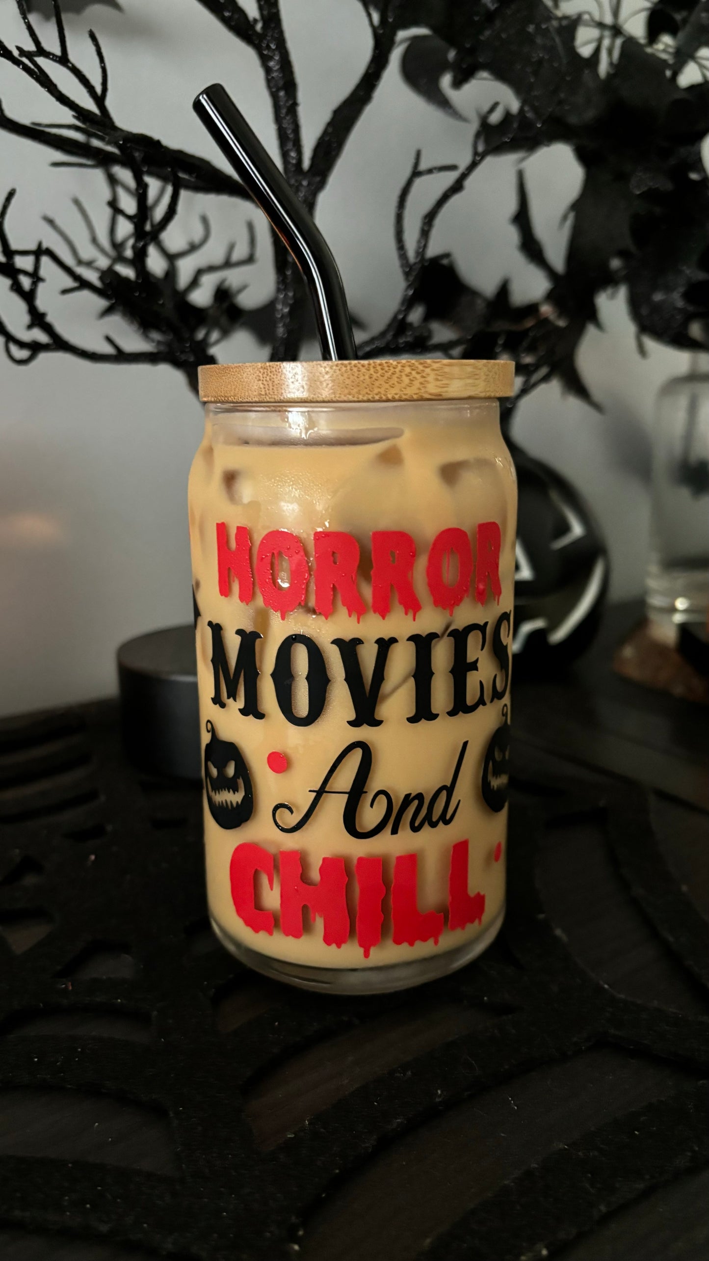 Horror movie glass cup