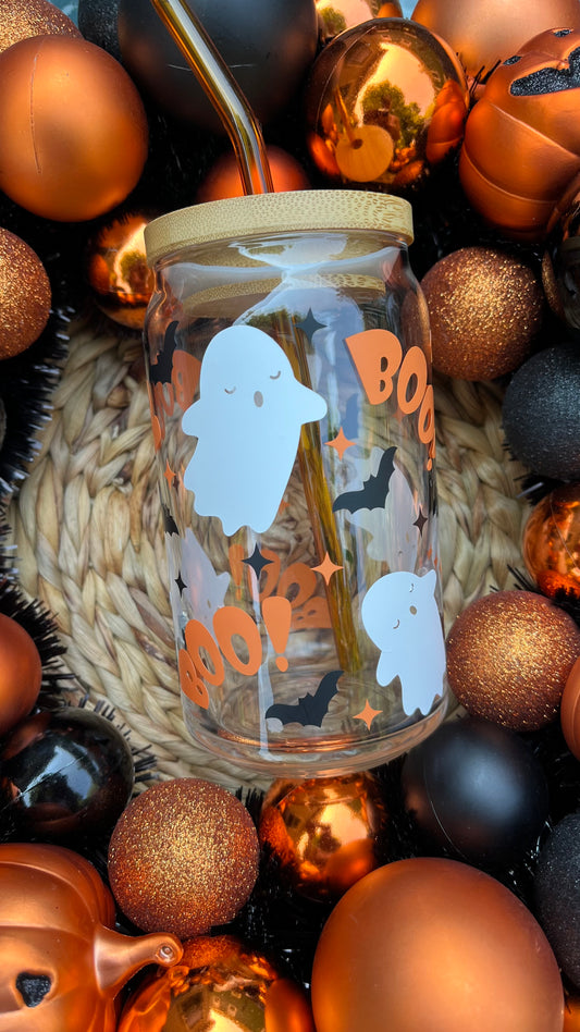 Boo ghosty glass cup