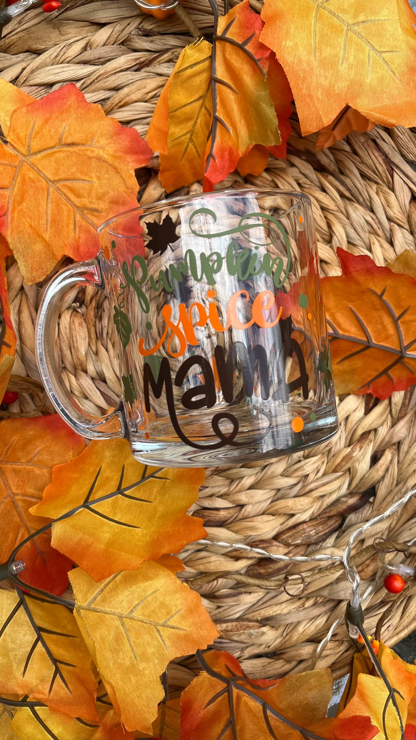 Pumpkin spice mama glass mug