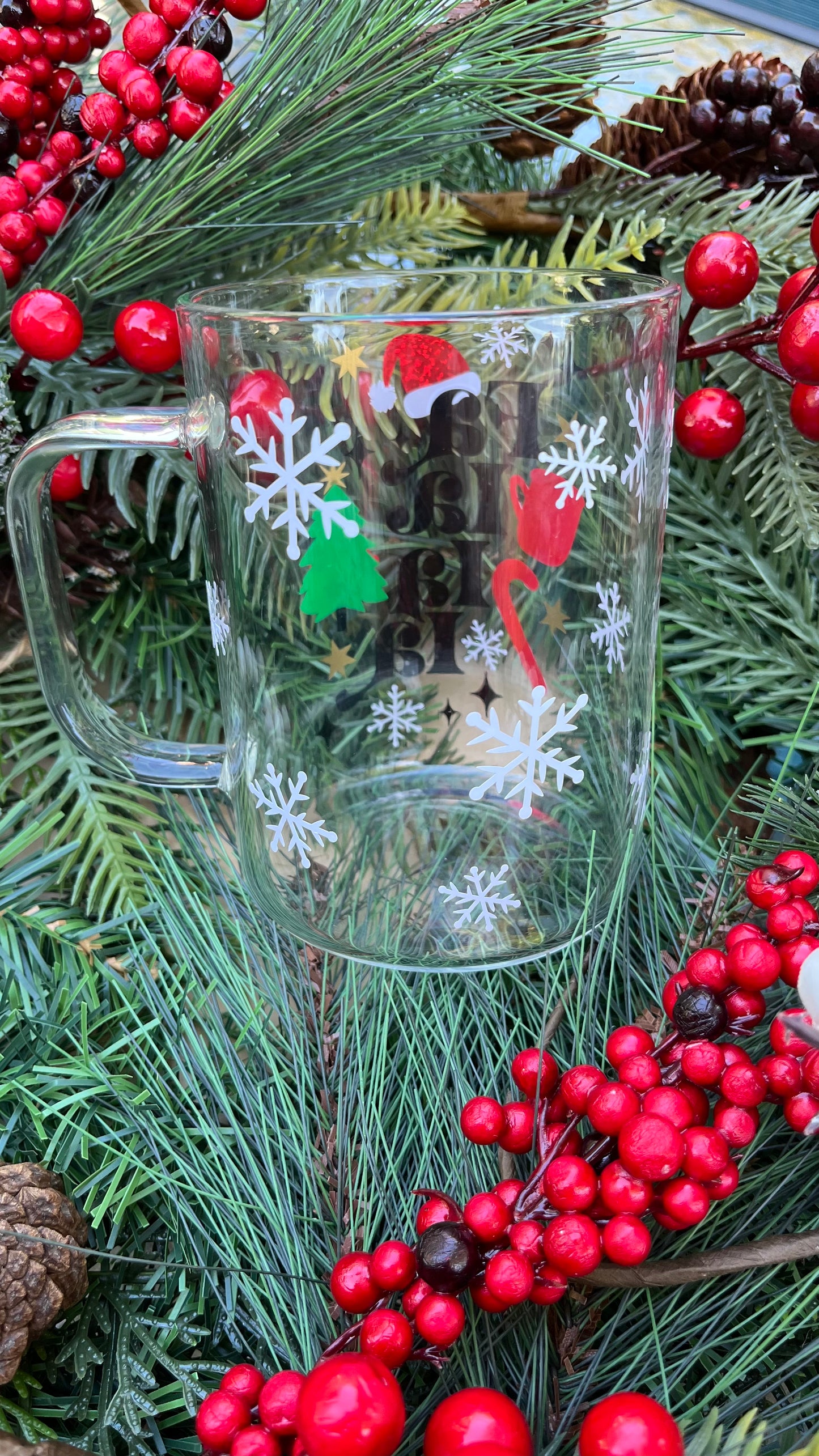 Fa la la la 16oz glass mug