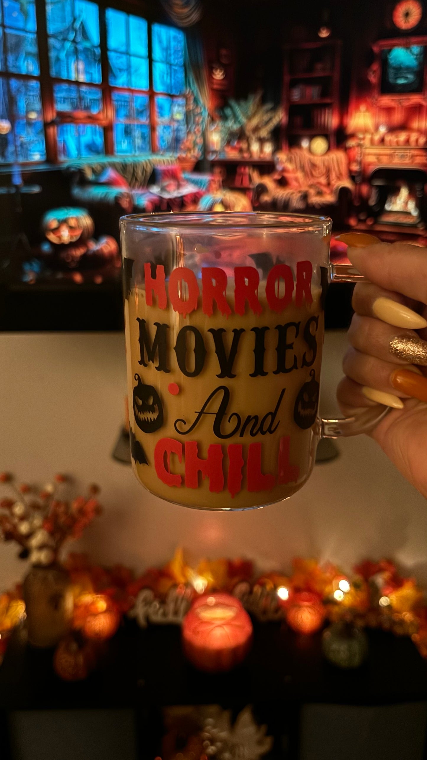 Horror movie glass mug