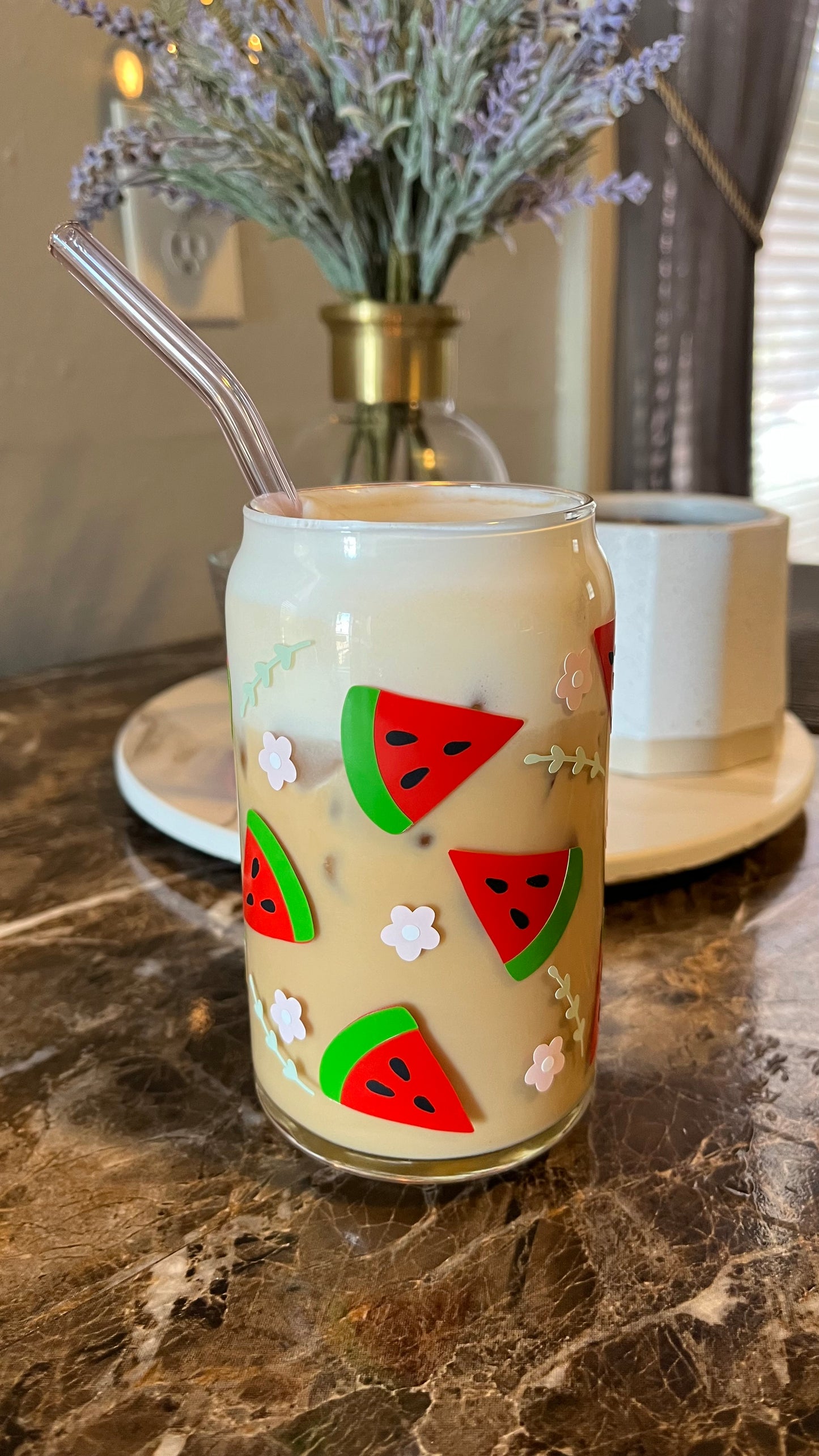 Watermelon glass cup