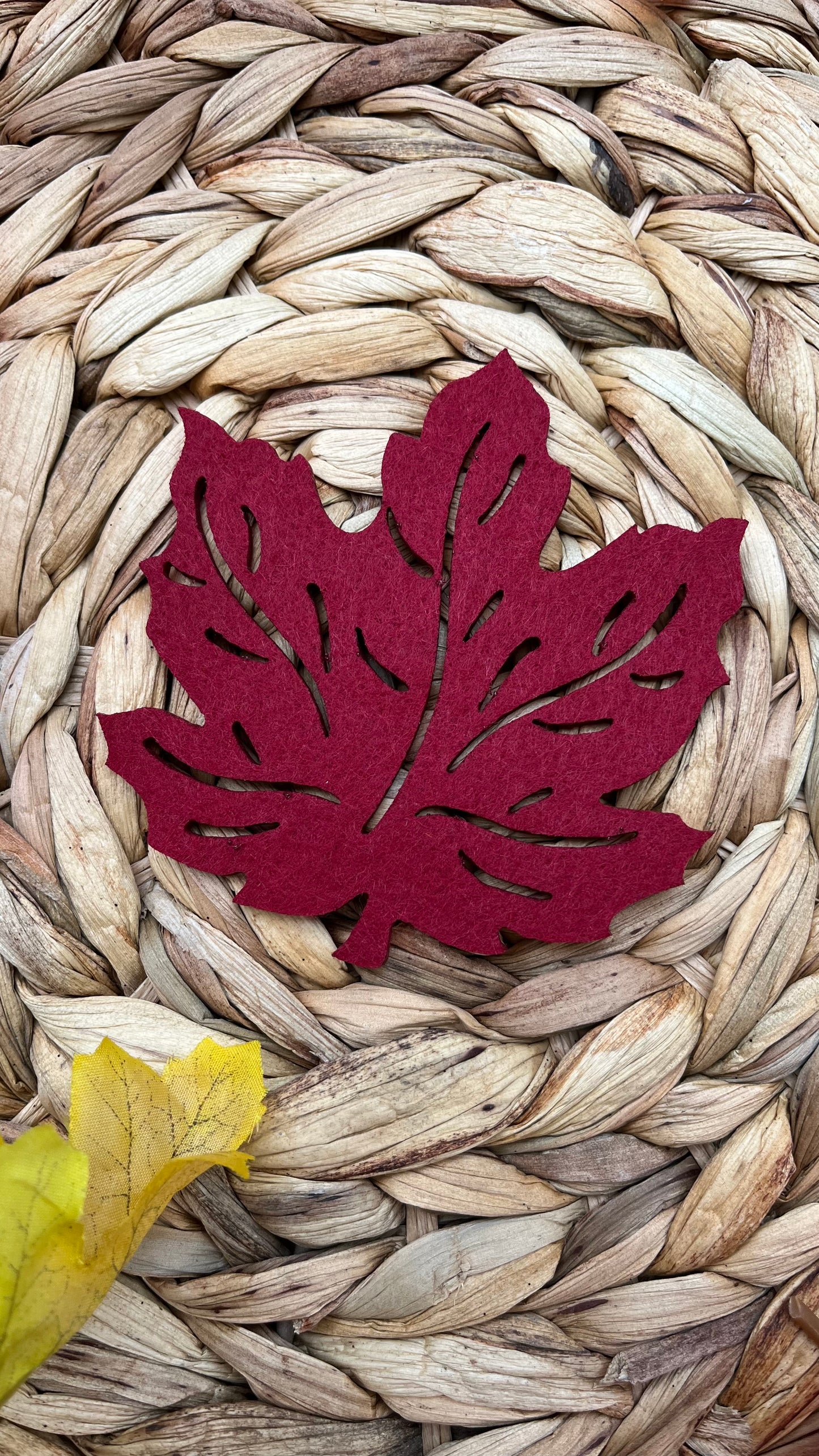 Fall maple leaf coasters