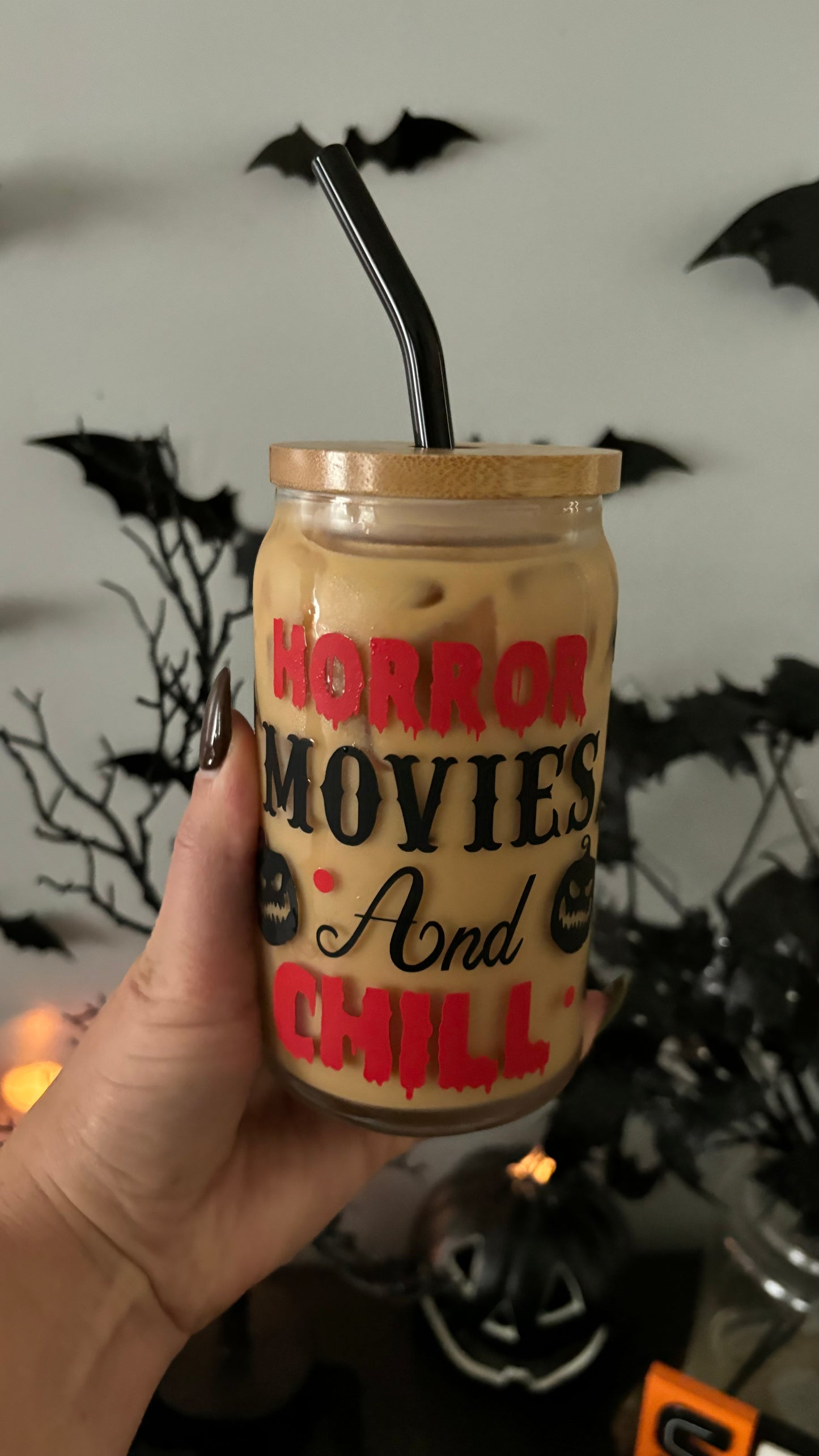 Horror movie glass cup