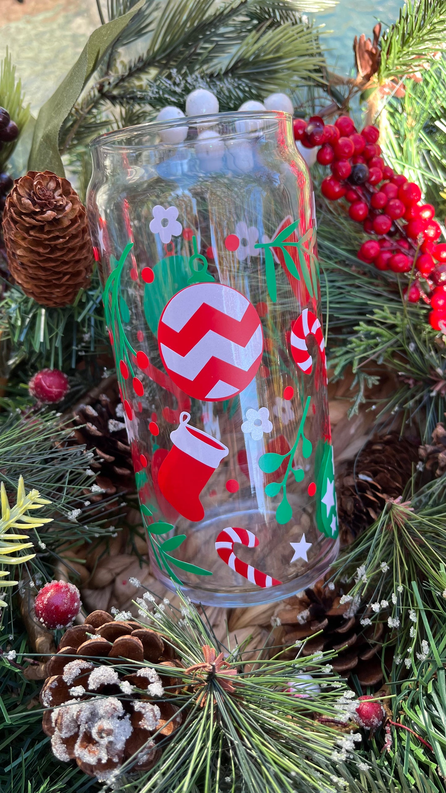 Festive Christmas glass