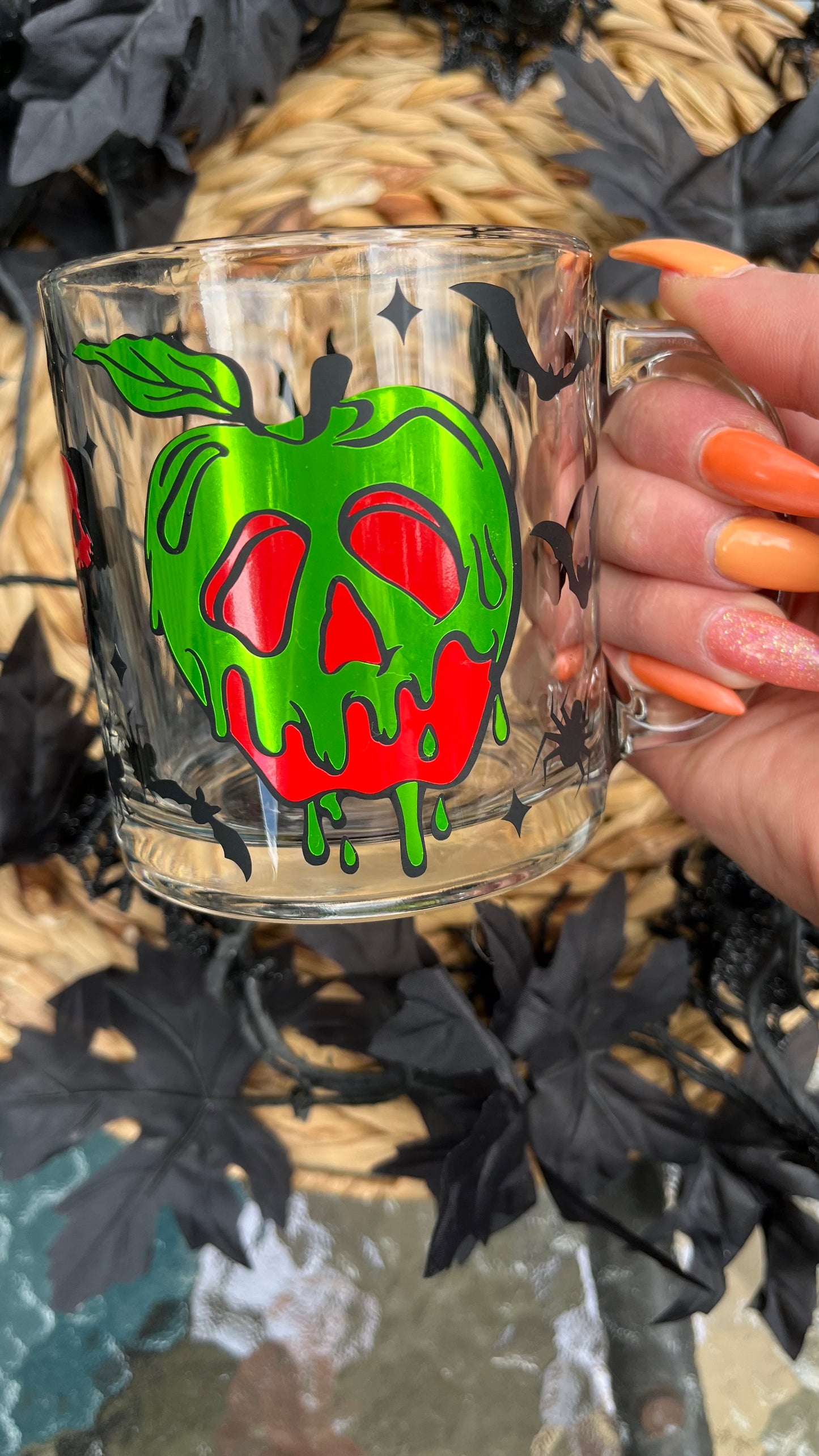 Poison apple cherry skulls mug