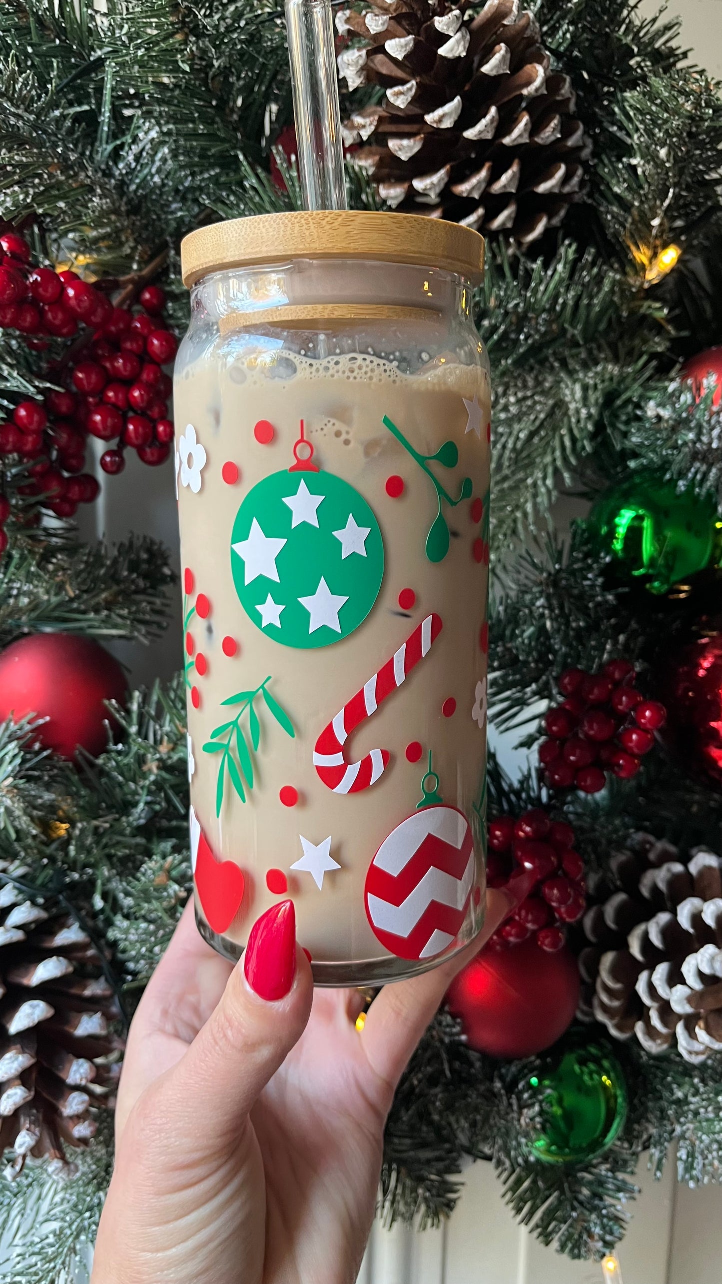 Festive Christmas glass