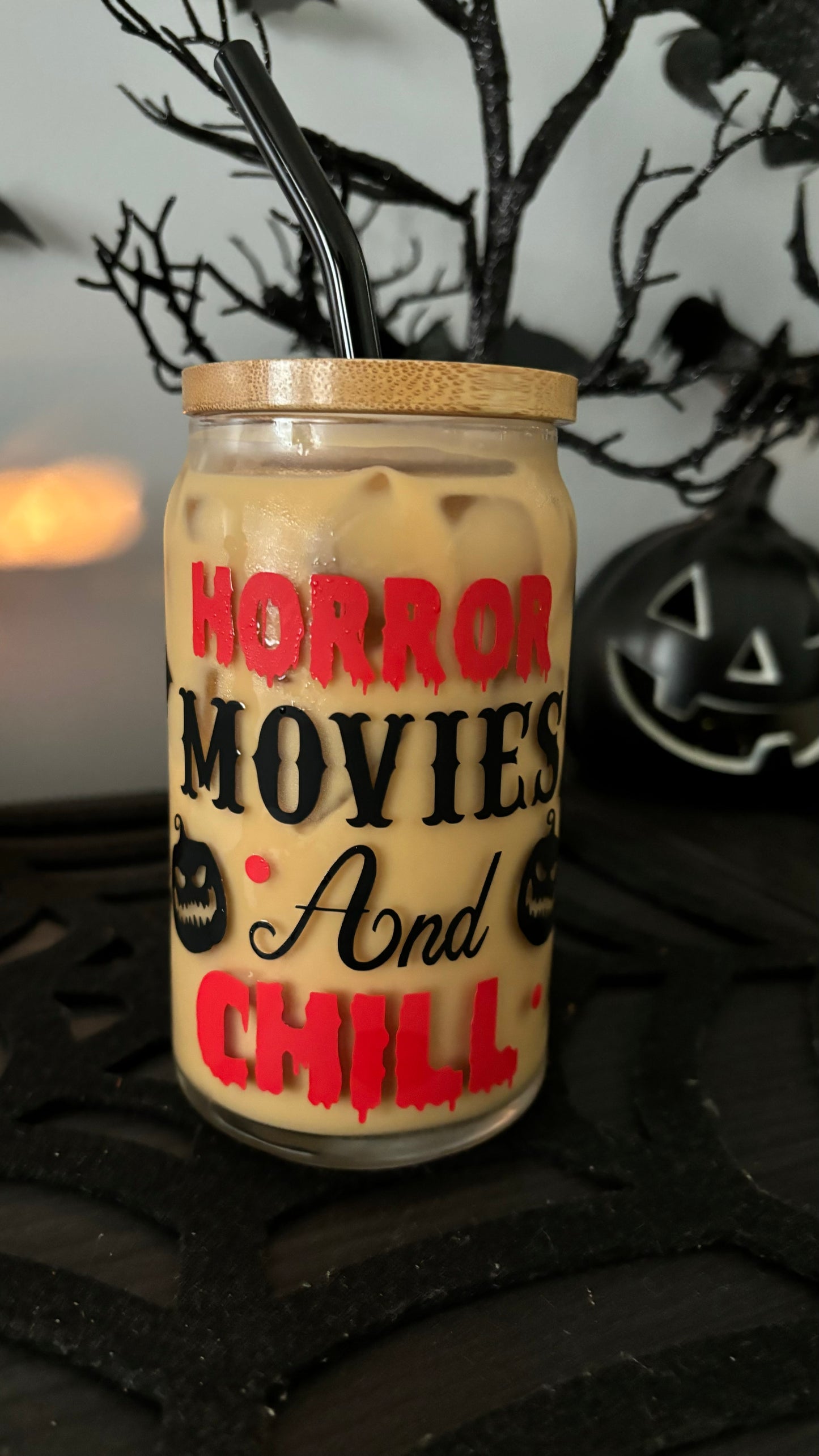 Horror movie glass cup