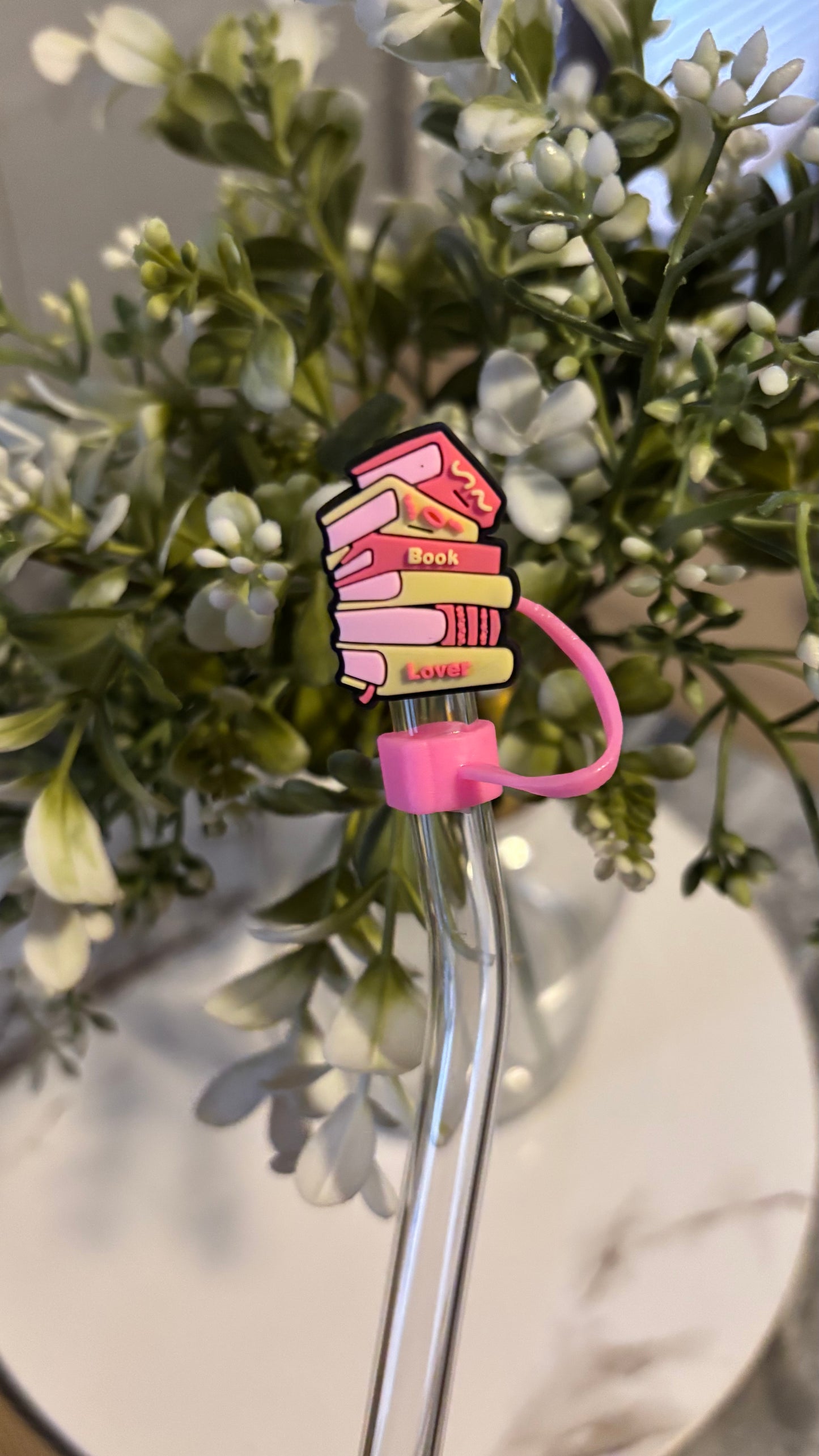 Book lover straw topper