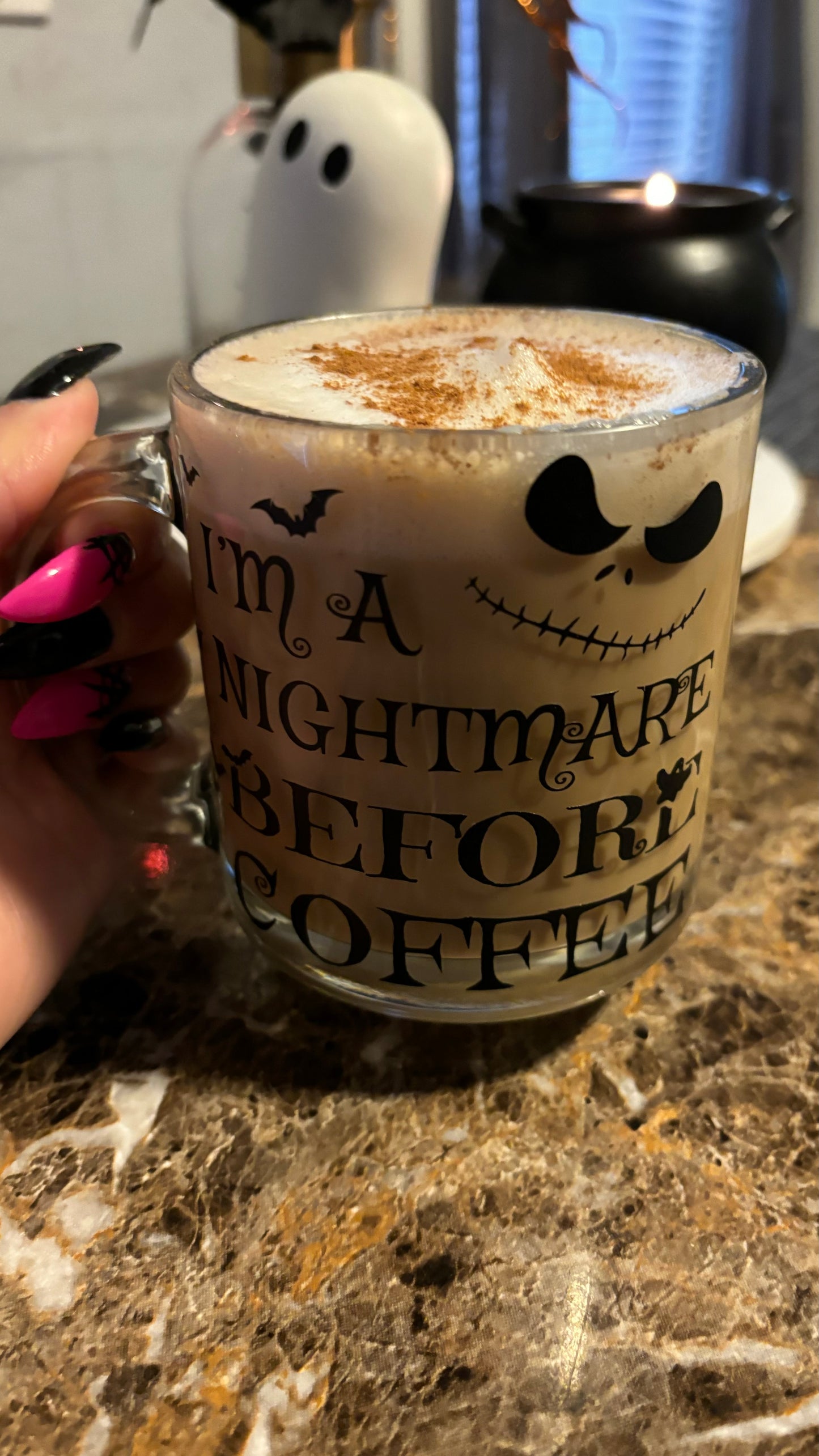 Jack Skellington glass mug