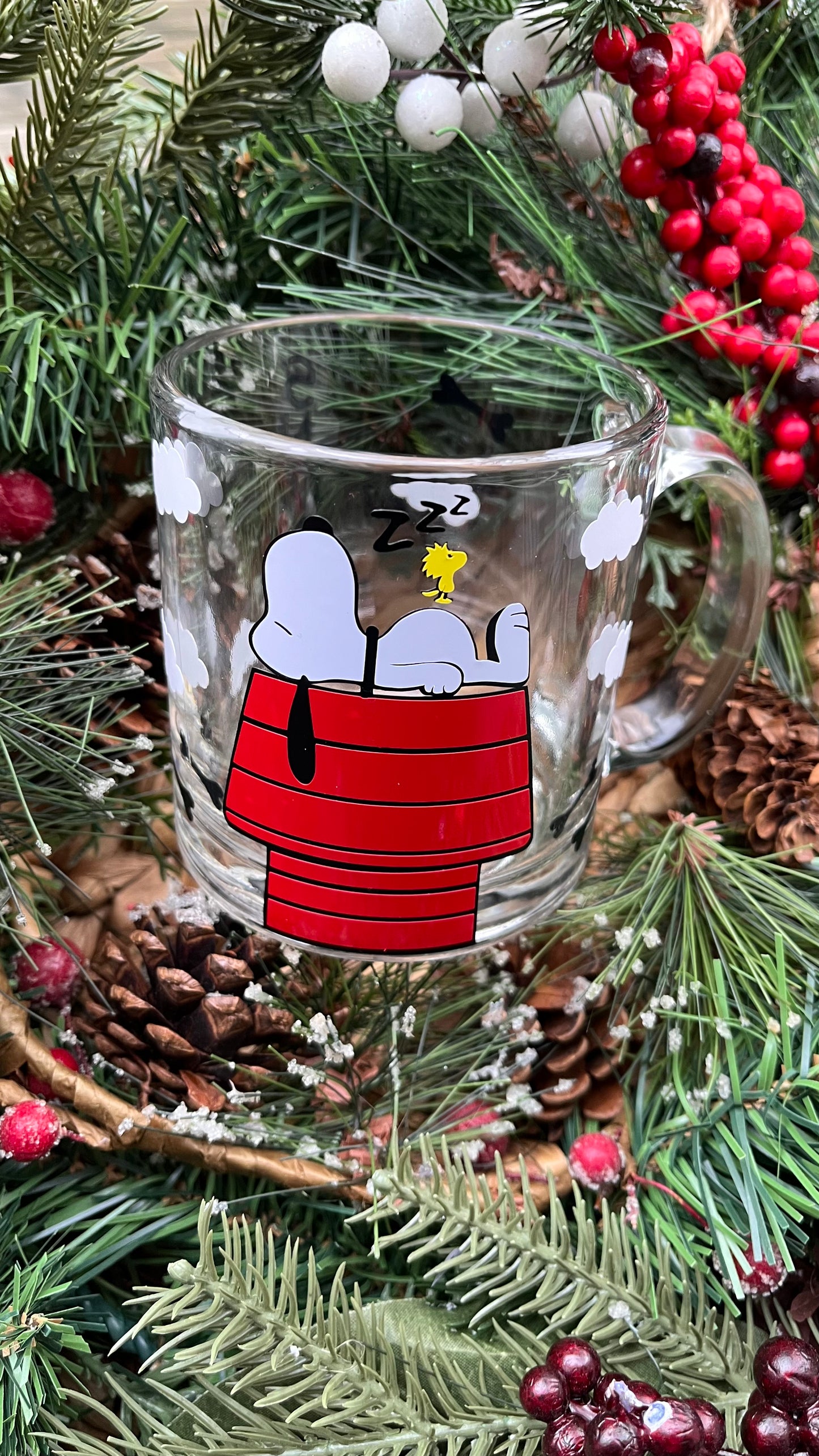 Snoopy glass mug