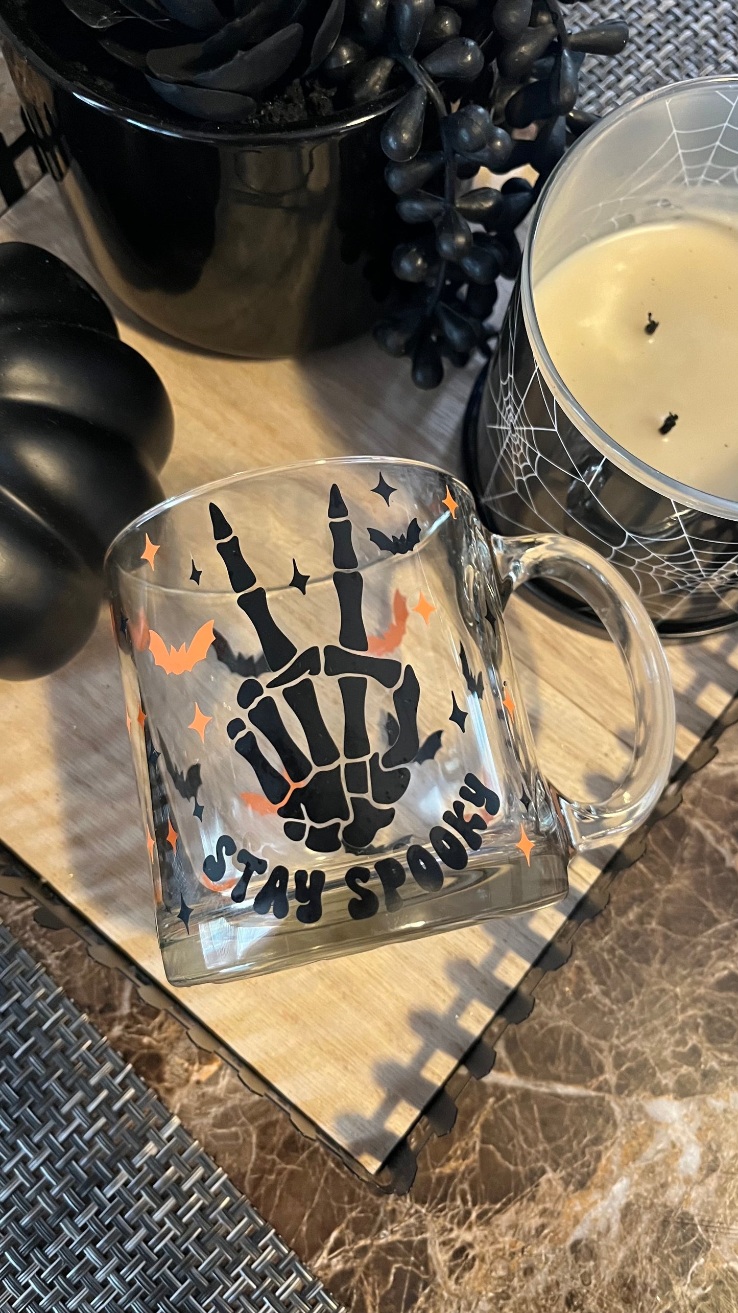 Stay spooky glass mug