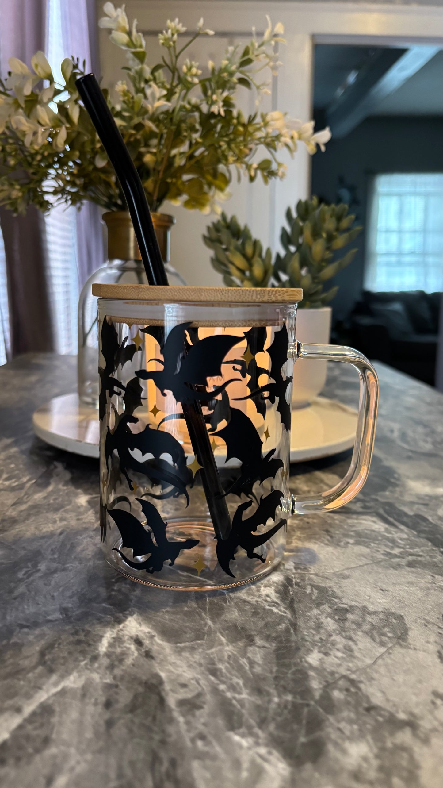 Dragon glass mug