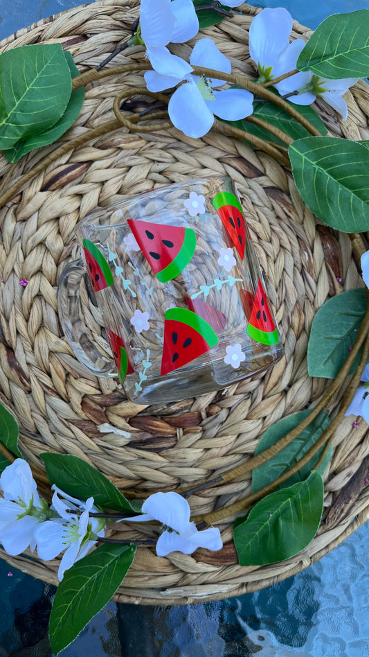 Watermelon glass mug