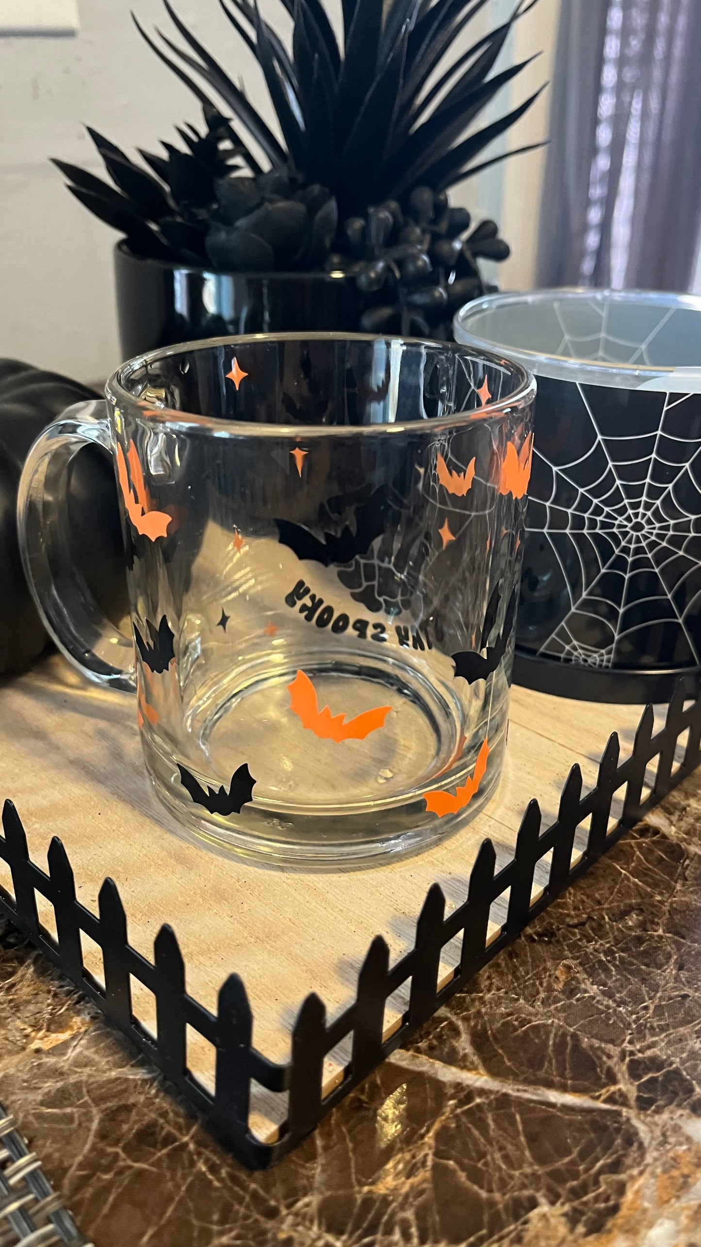 Stay spooky glass mug