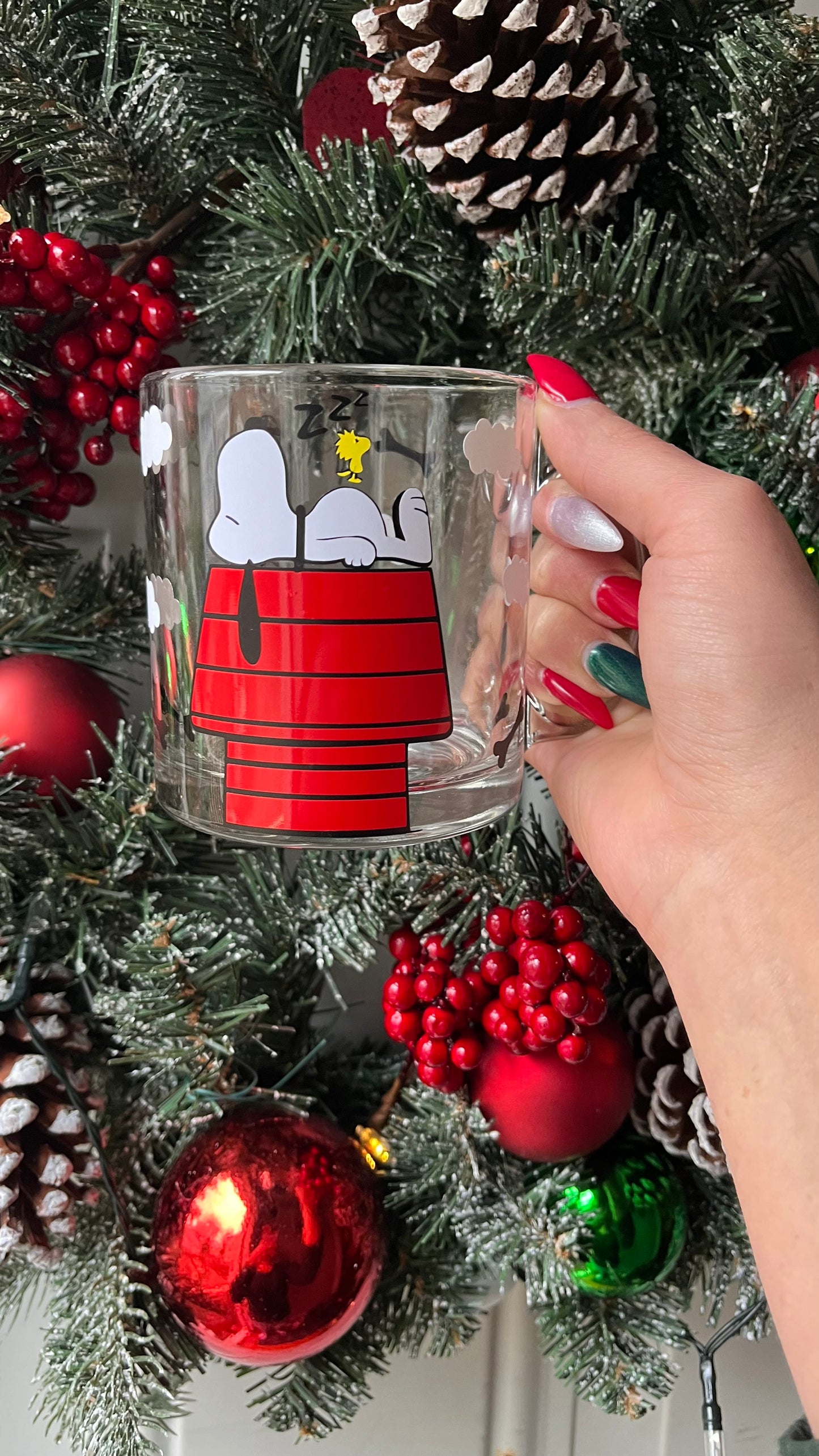 Snoopy glass mug