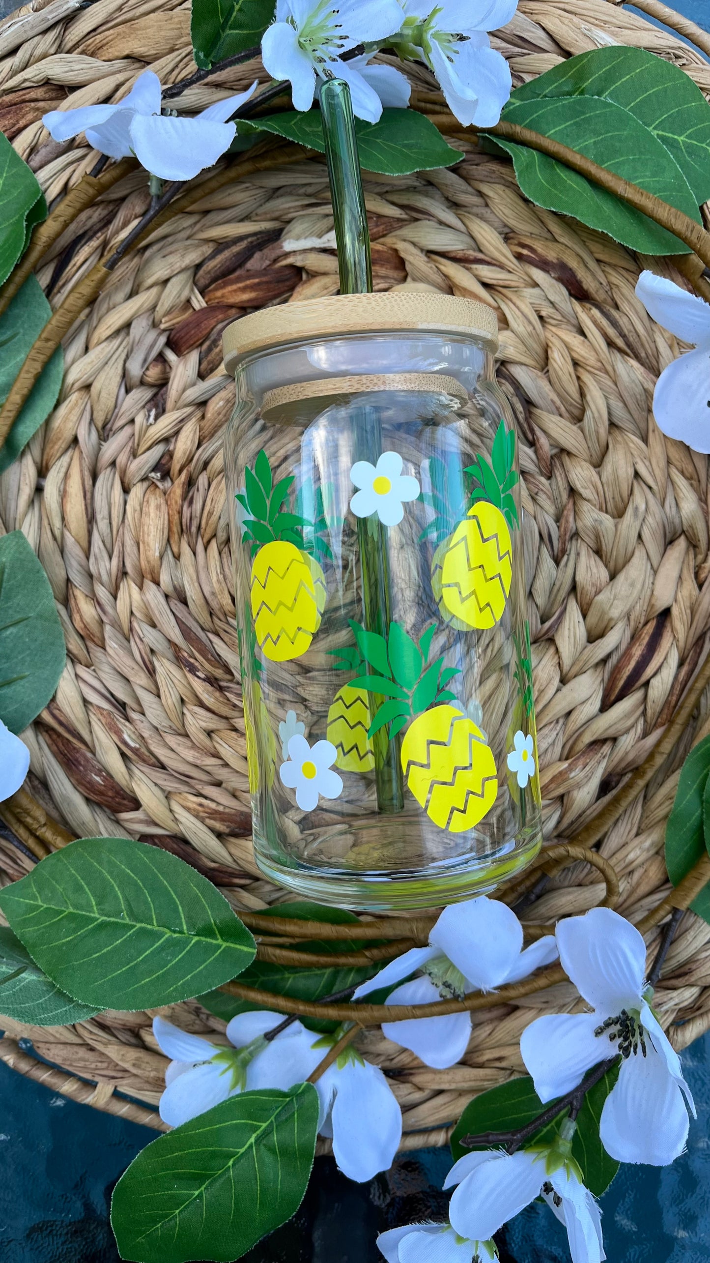 Pineapple glass cup