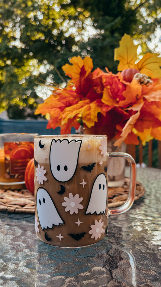 ghosties glass mug