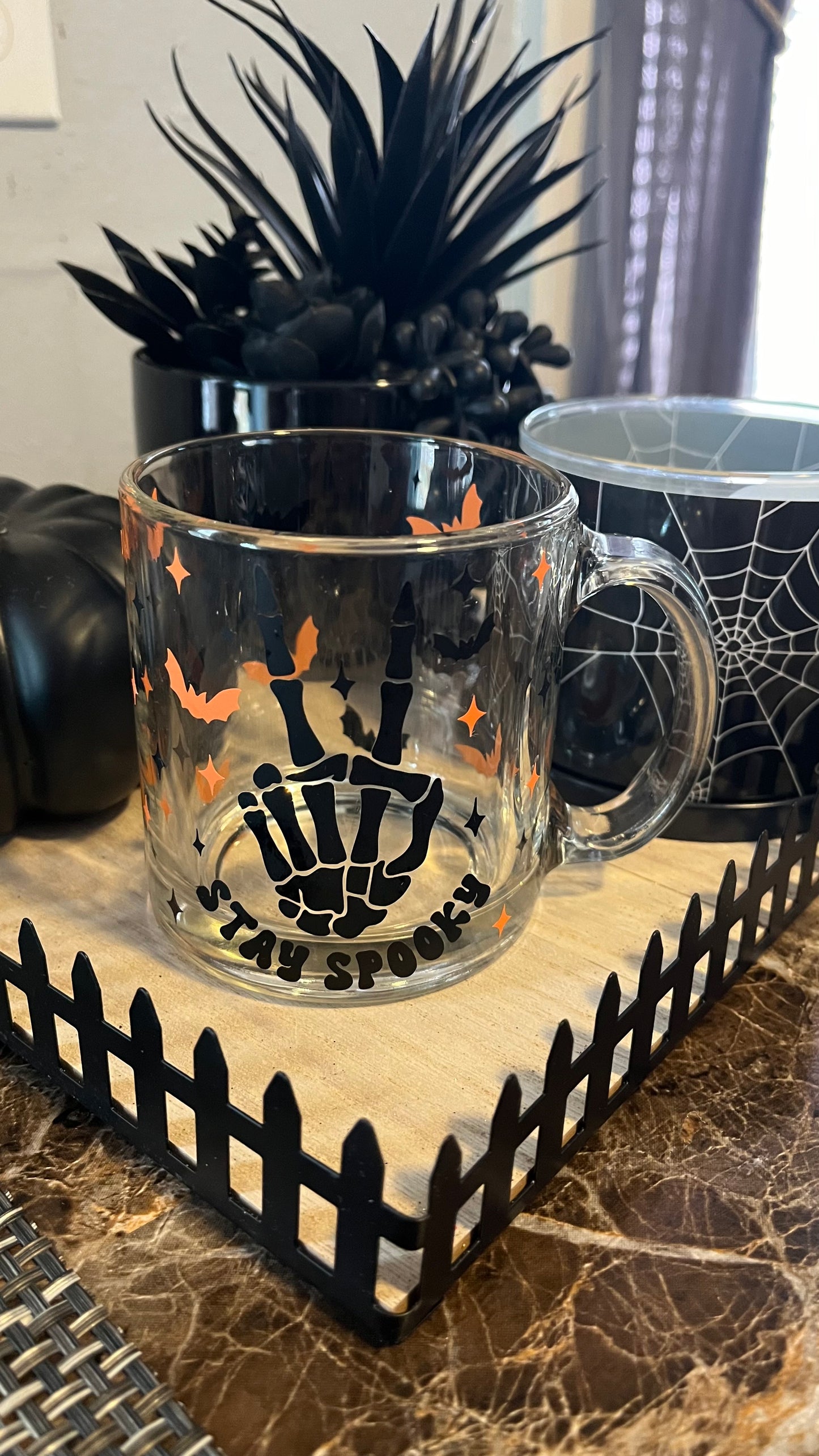 Stay spooky glass mug