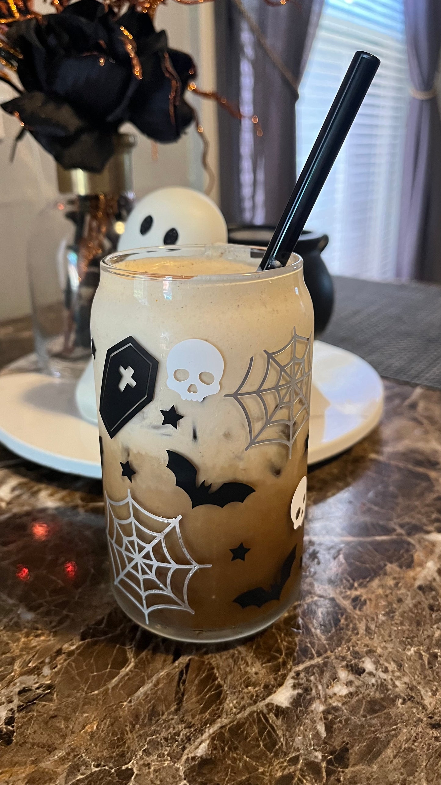 Halloween glass cup