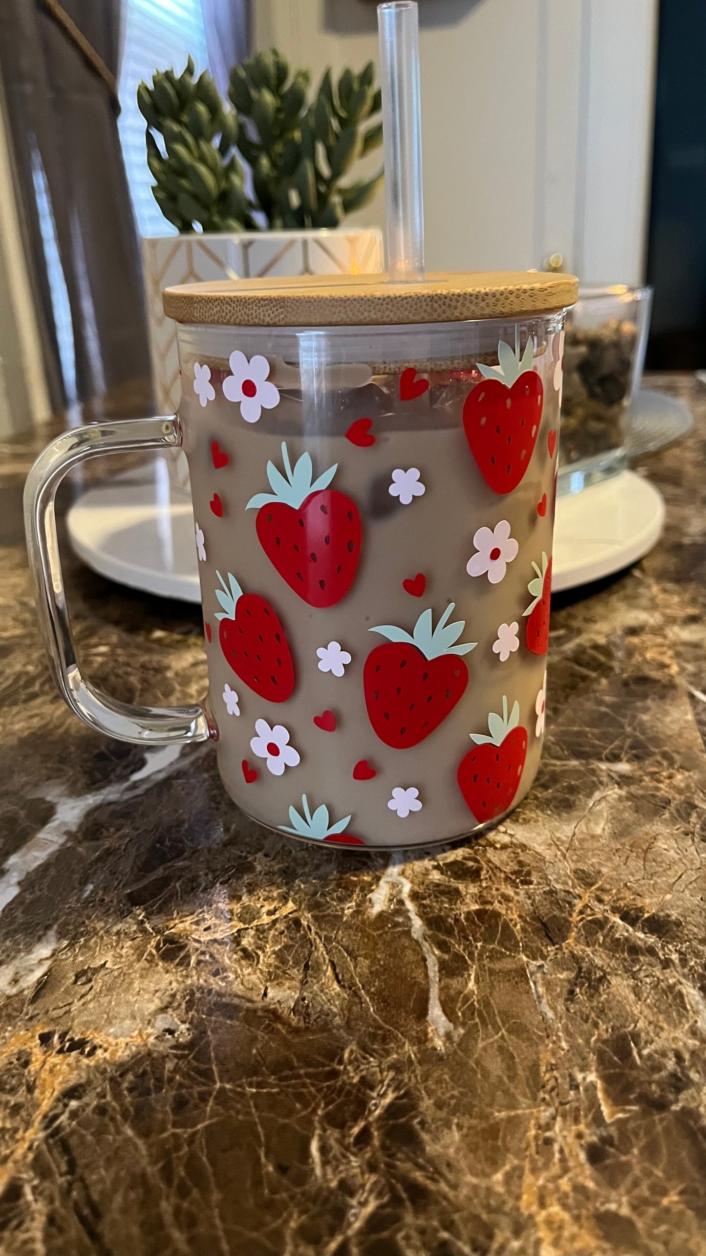 Strawberry hearts 15oz mug