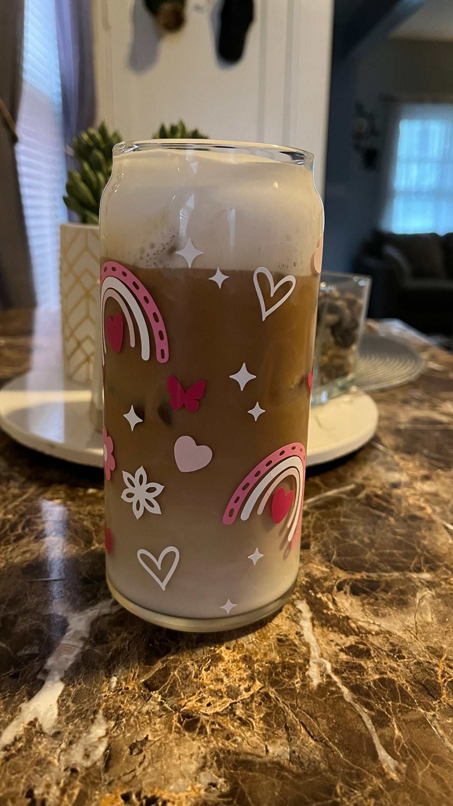 Self love club glass cup