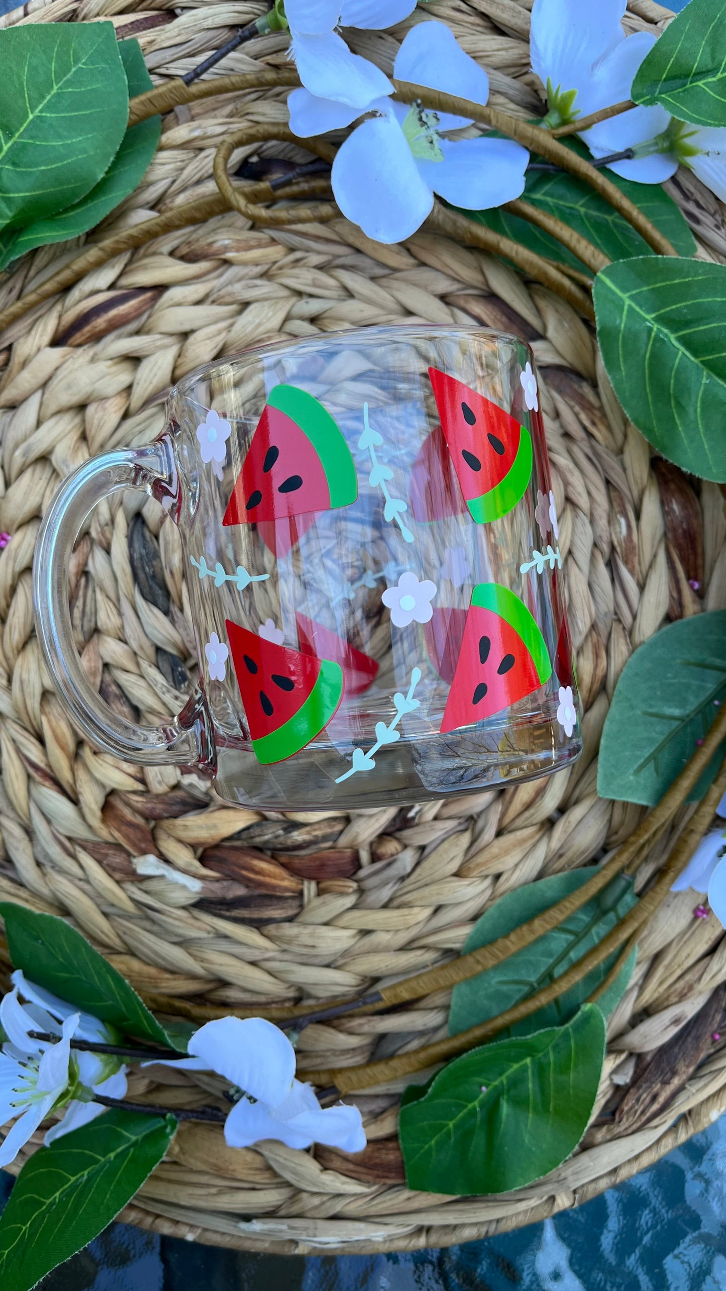 Watermelon glass mug