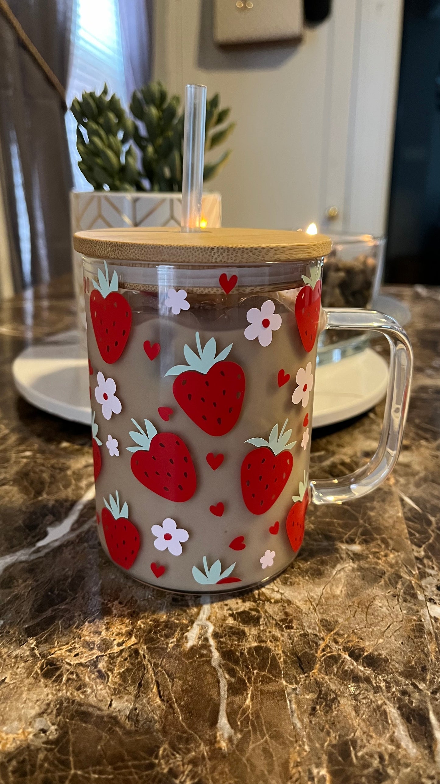 Strawberry hearts 15oz mug