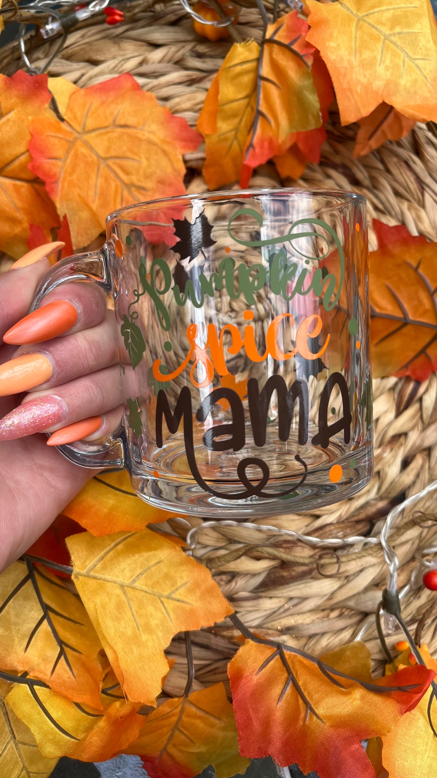 Pumpkin spice mama glass mug