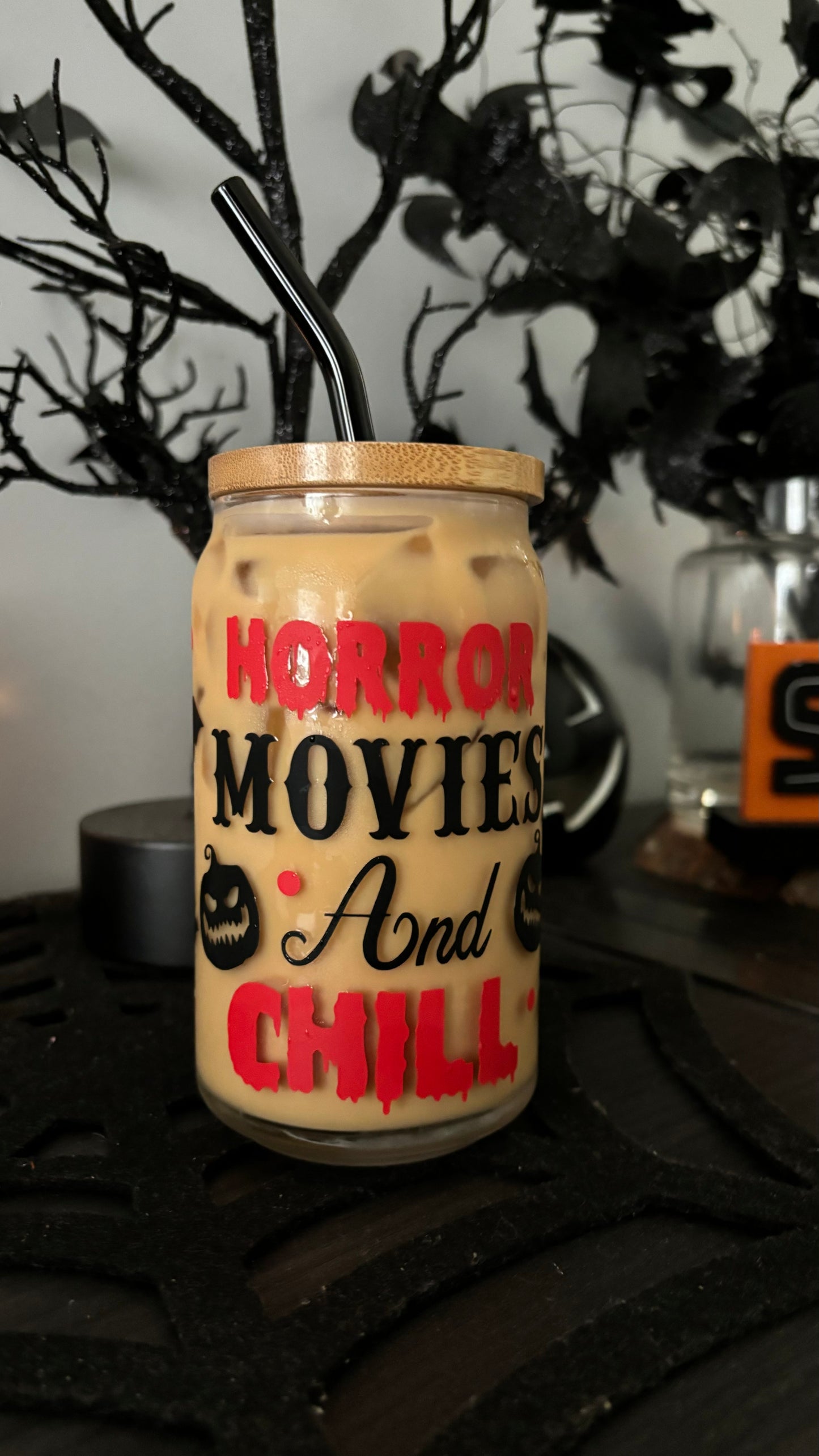 Horror movie glass cup