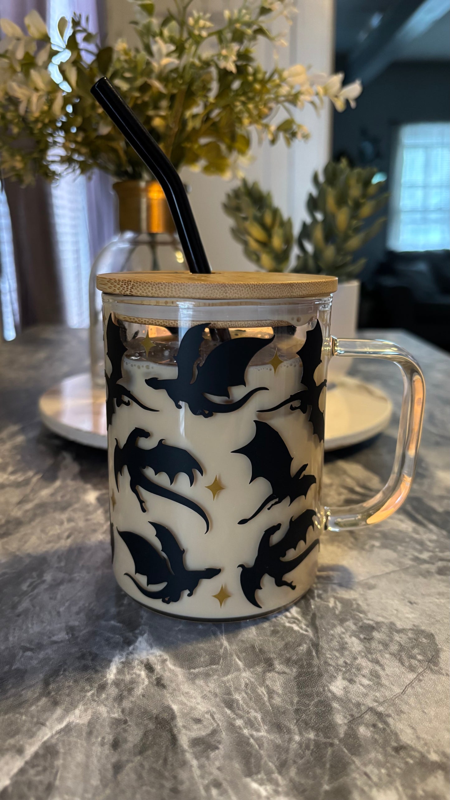 Dragon glass mug