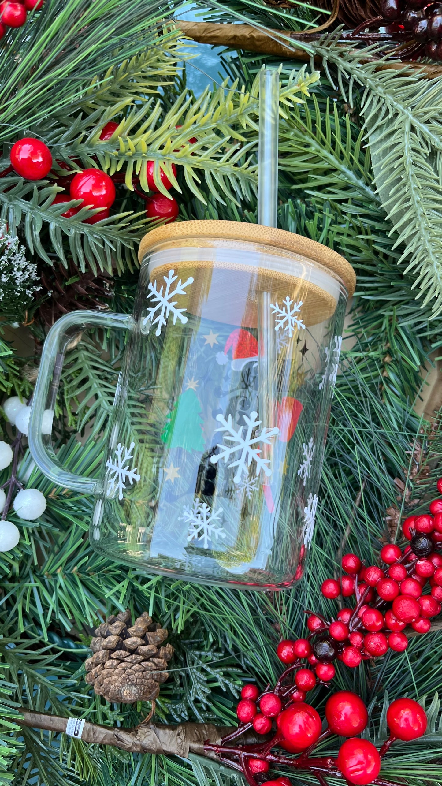 Fa la la la 16oz glass mug