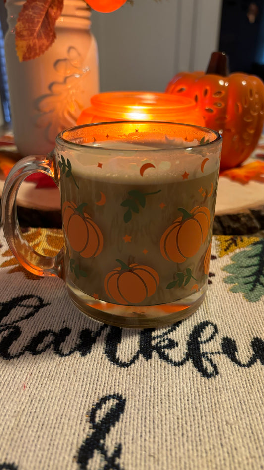 Pumpkin glass mug