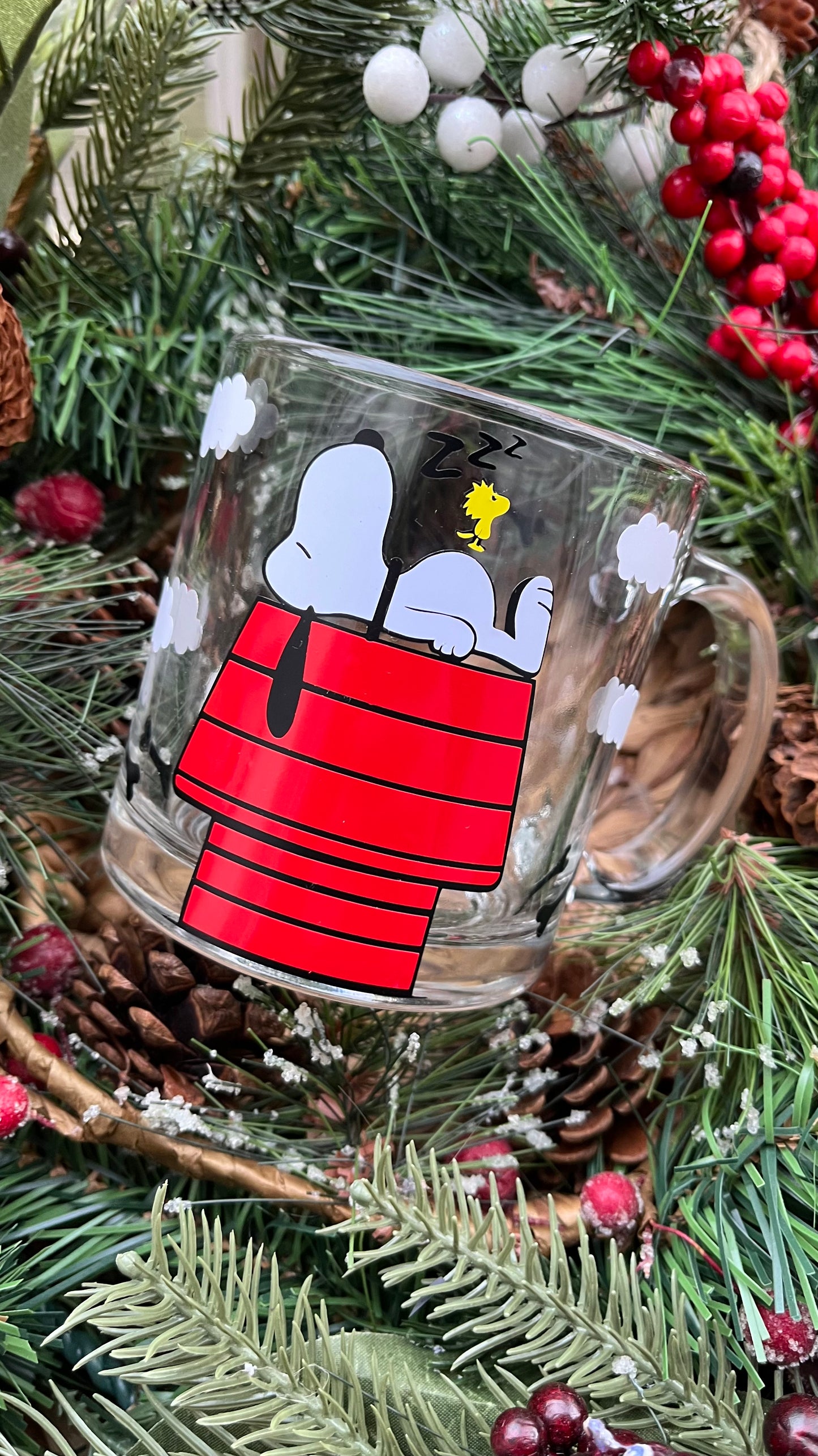 Snoopy glass mug