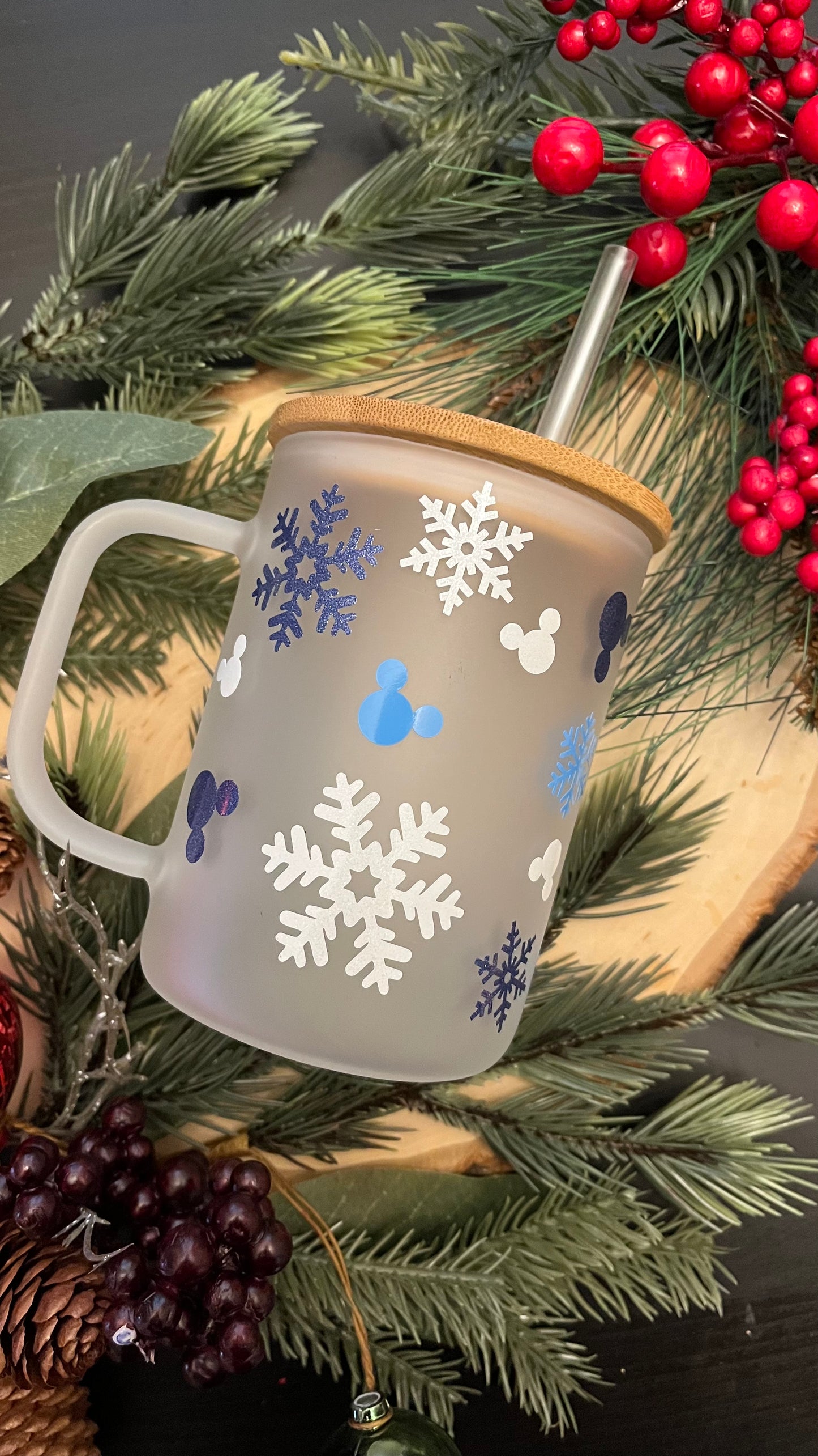 Mickey Let it snow frosted mug