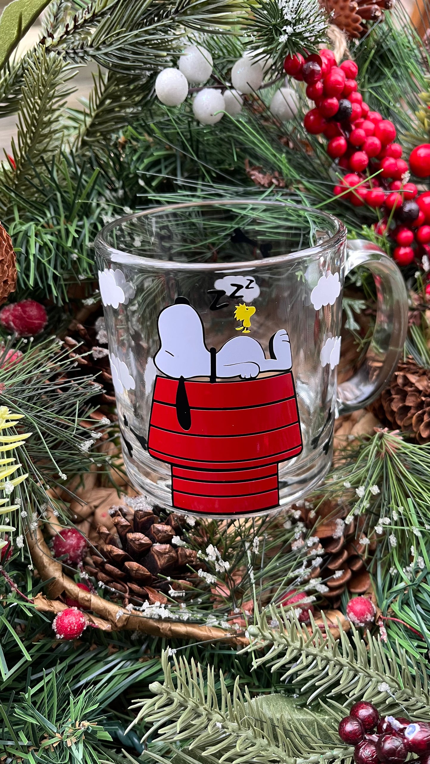 Snoopy glass mug