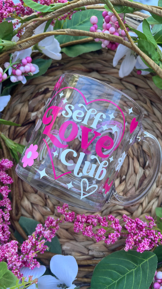 Self love glass mug