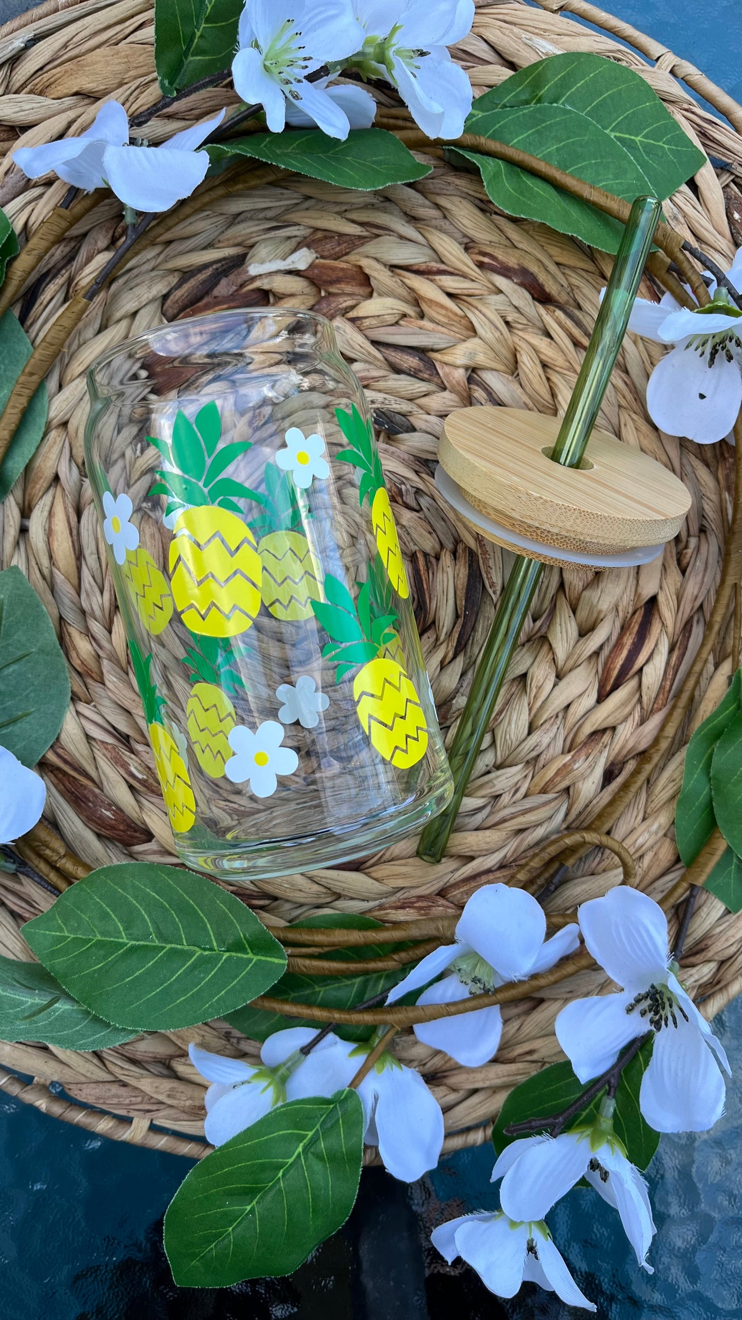 Pineapple glass cup