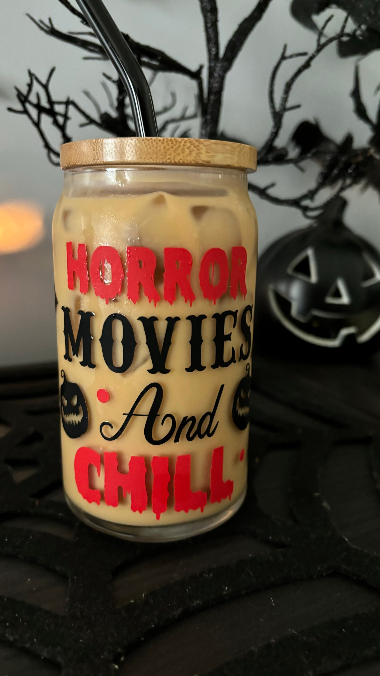 Horror movie glass cup