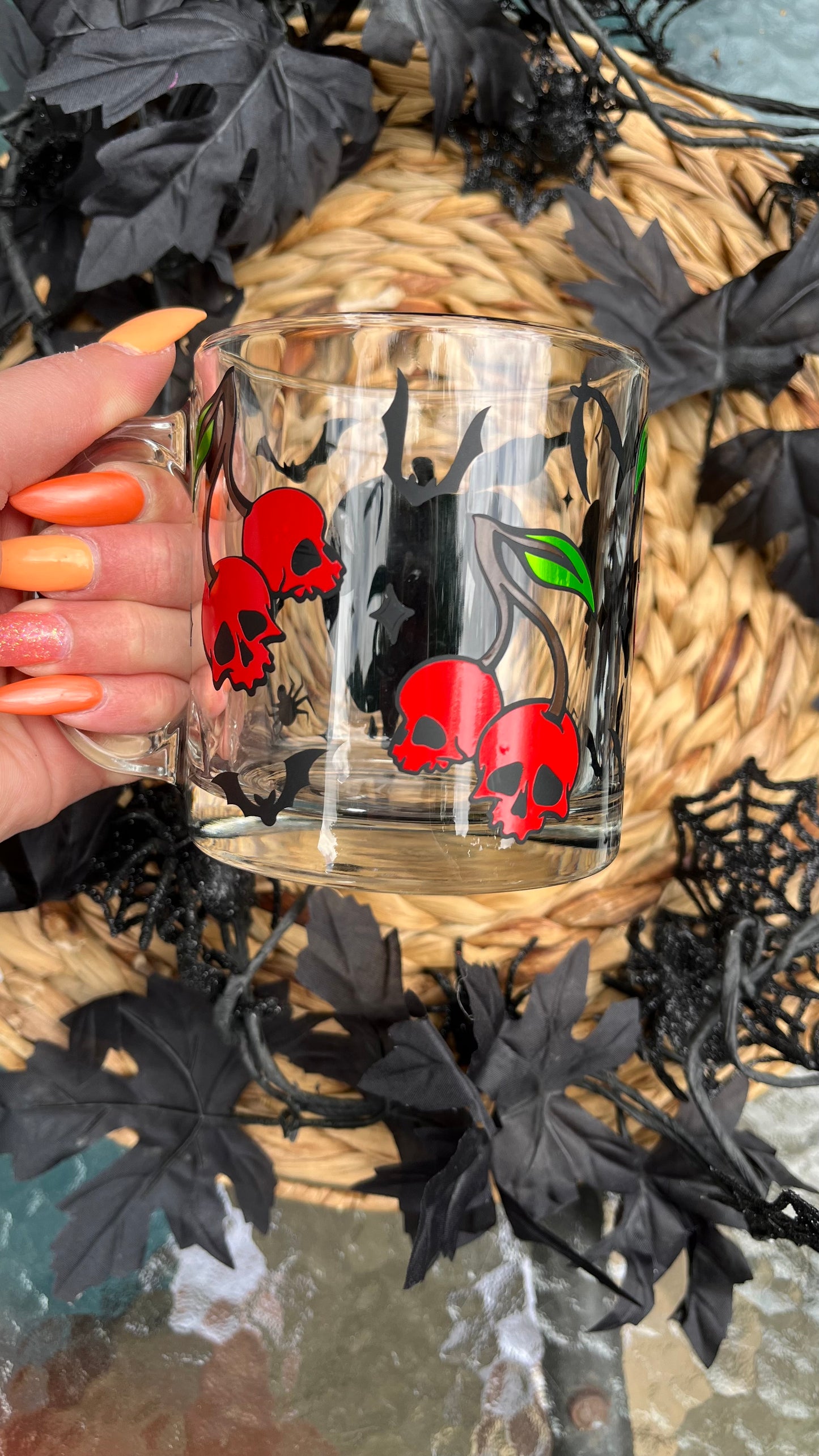 Poison apple cherry skulls mug