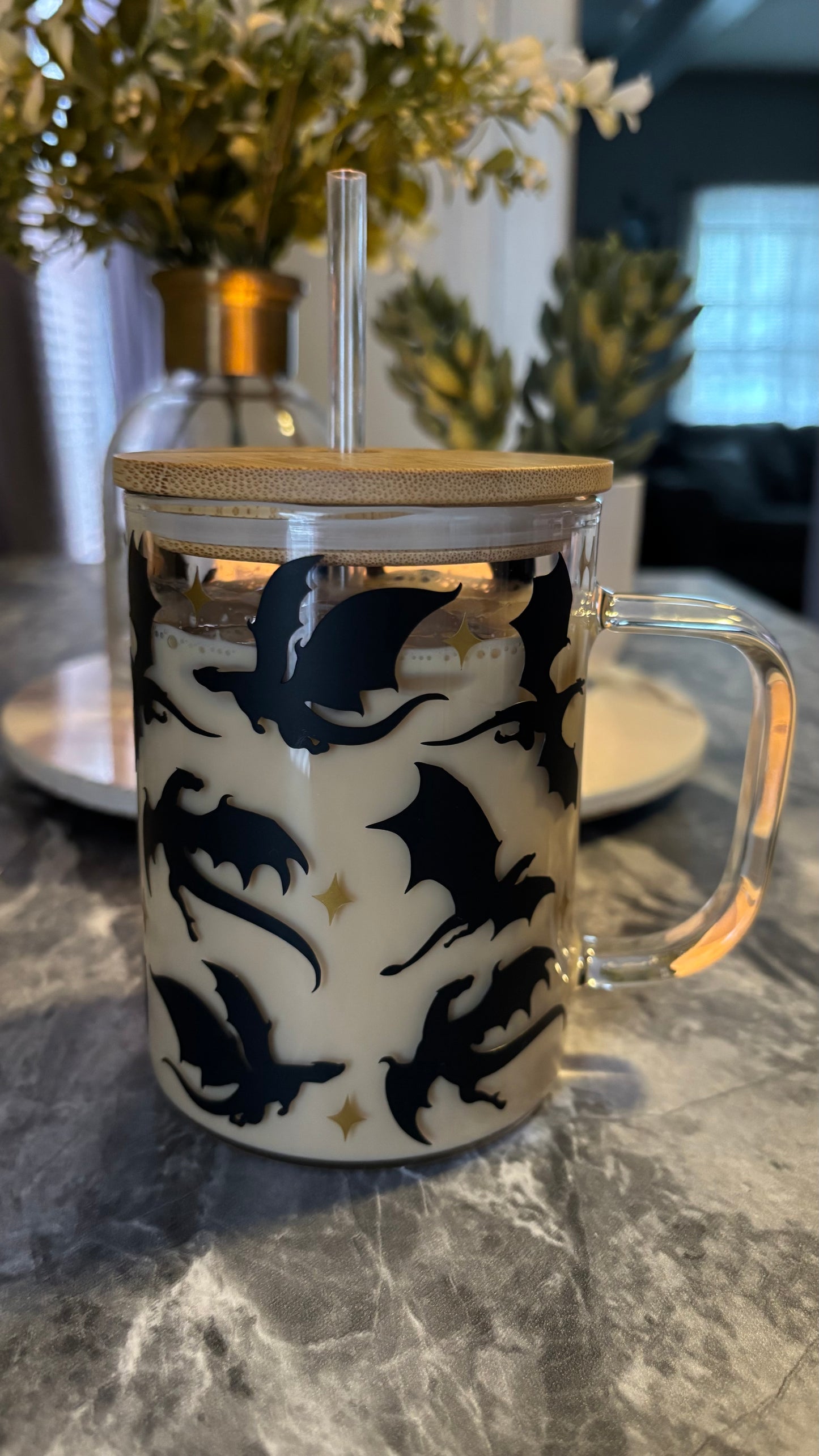 Dragon glass mug