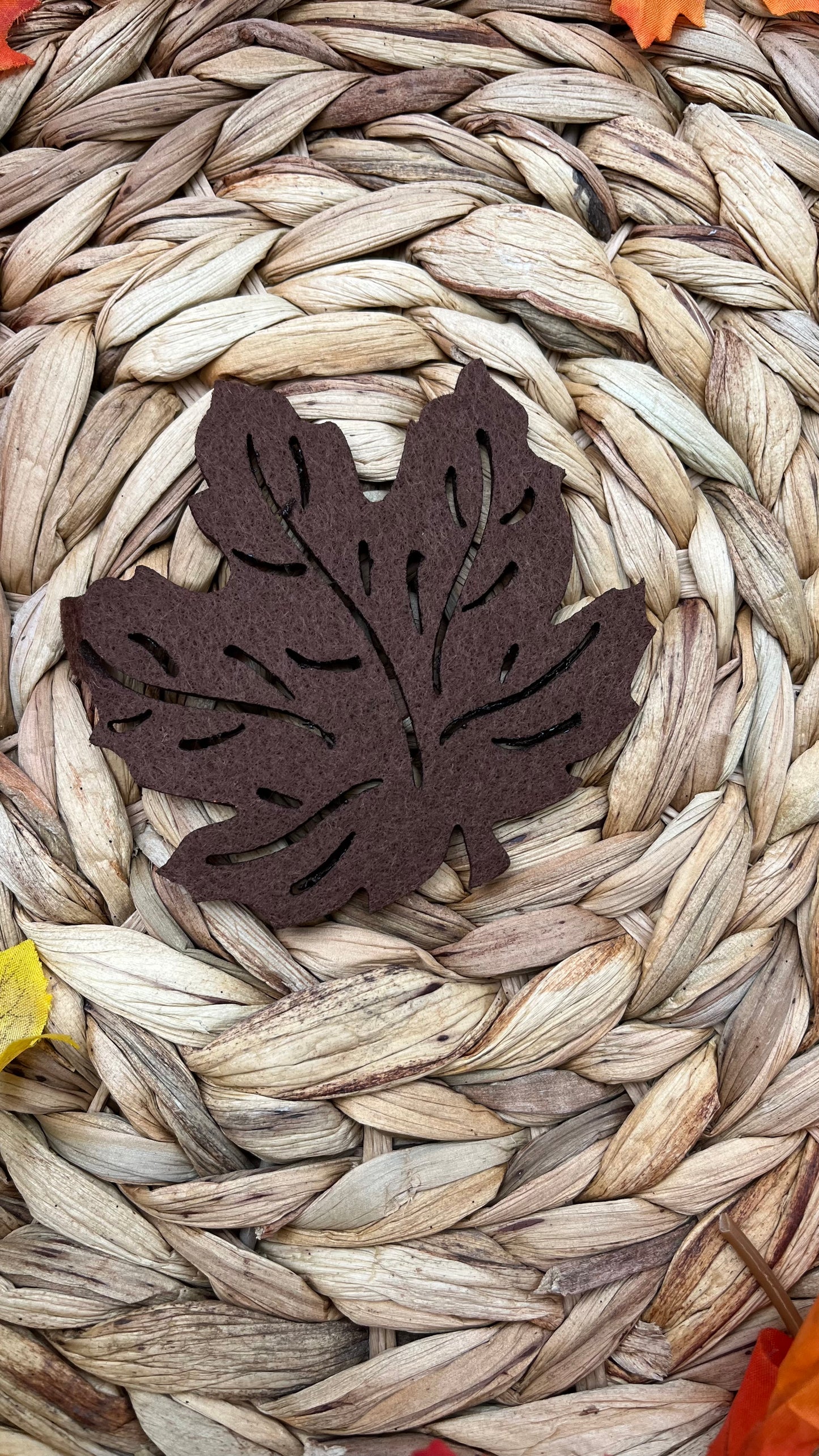 Fall maple leaf coasters